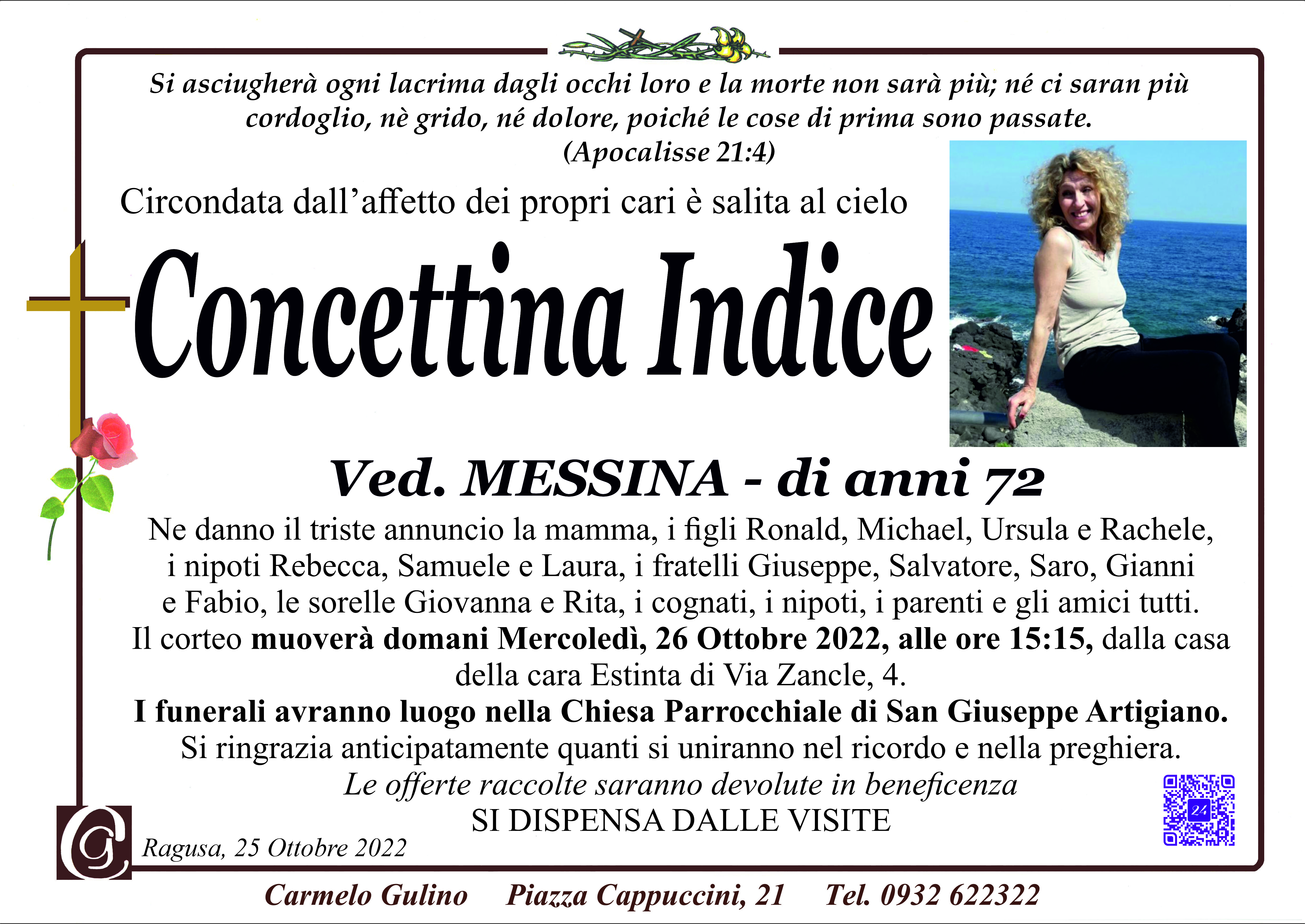 Necrologi: Concettina Indice