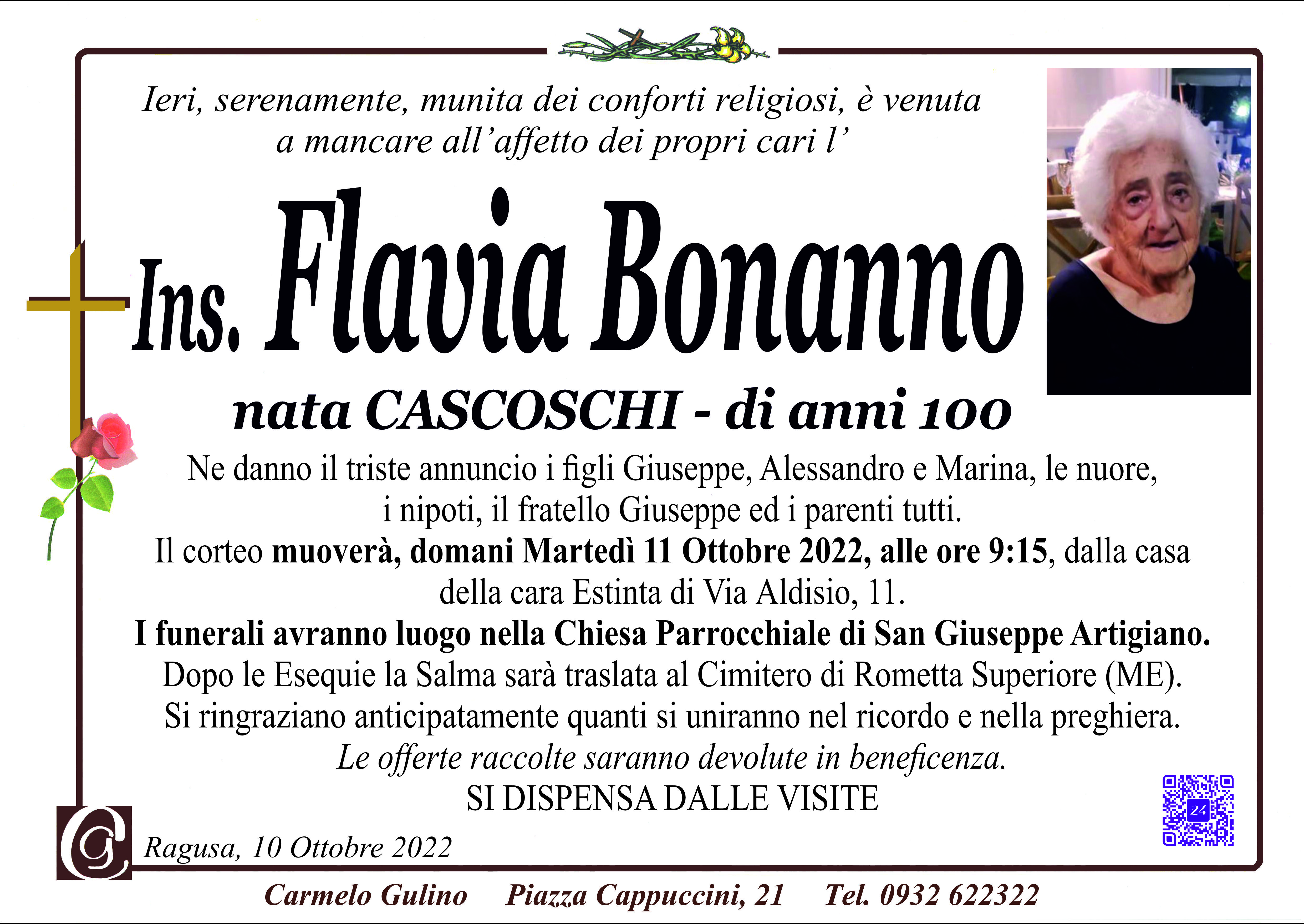 Necrologi: Flavia Bonanno