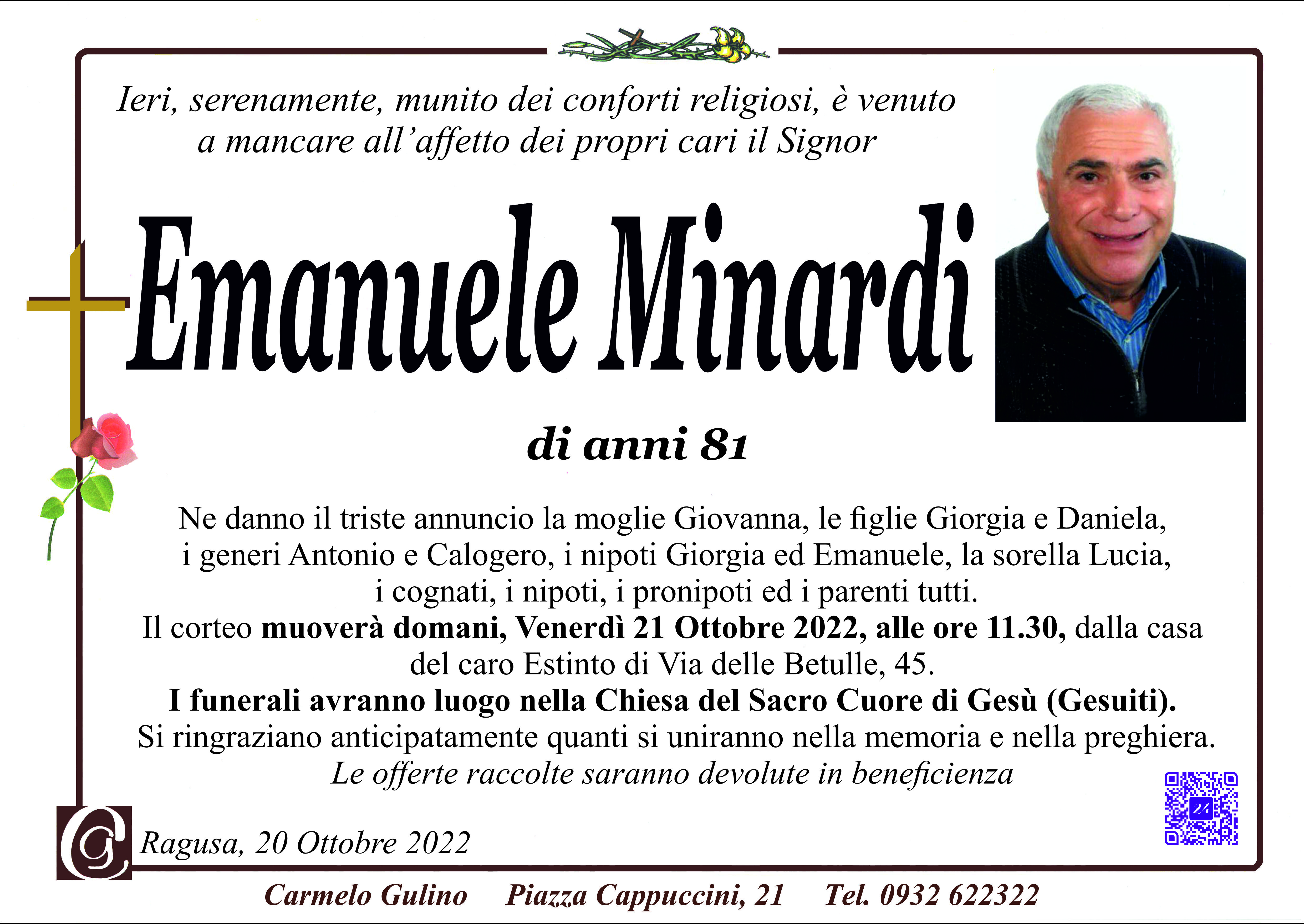 Necrologi: Emanuele Minardi