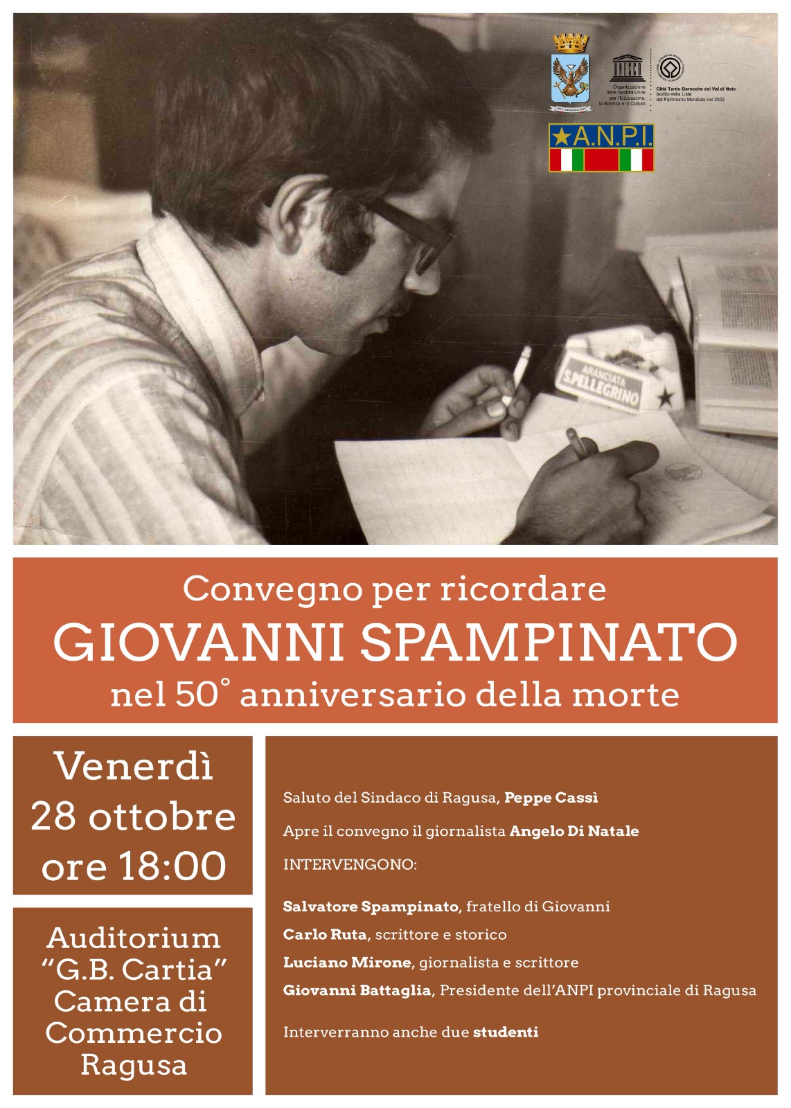 50 anni fa l’uccisione del giornalista Giovanni Spampinato. Ecco tutte le iniziative per ricordarlo