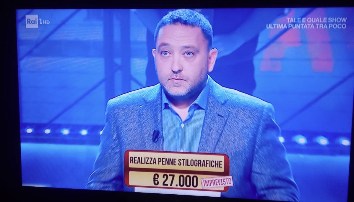 Salvo Fazzino e le sue penne artigianali ai Soliti Ignoti