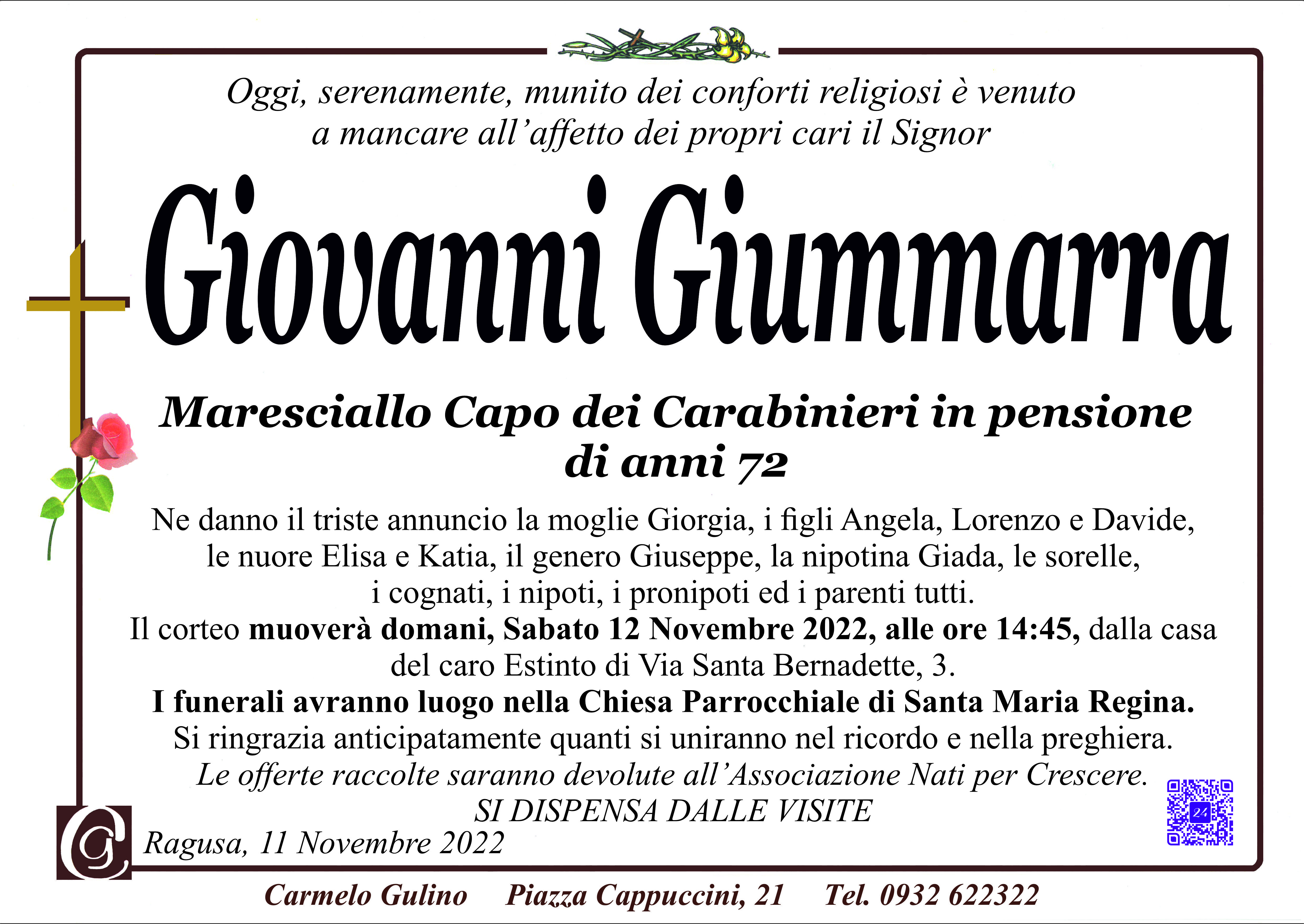 Necrologi: Giovanni Giummarra