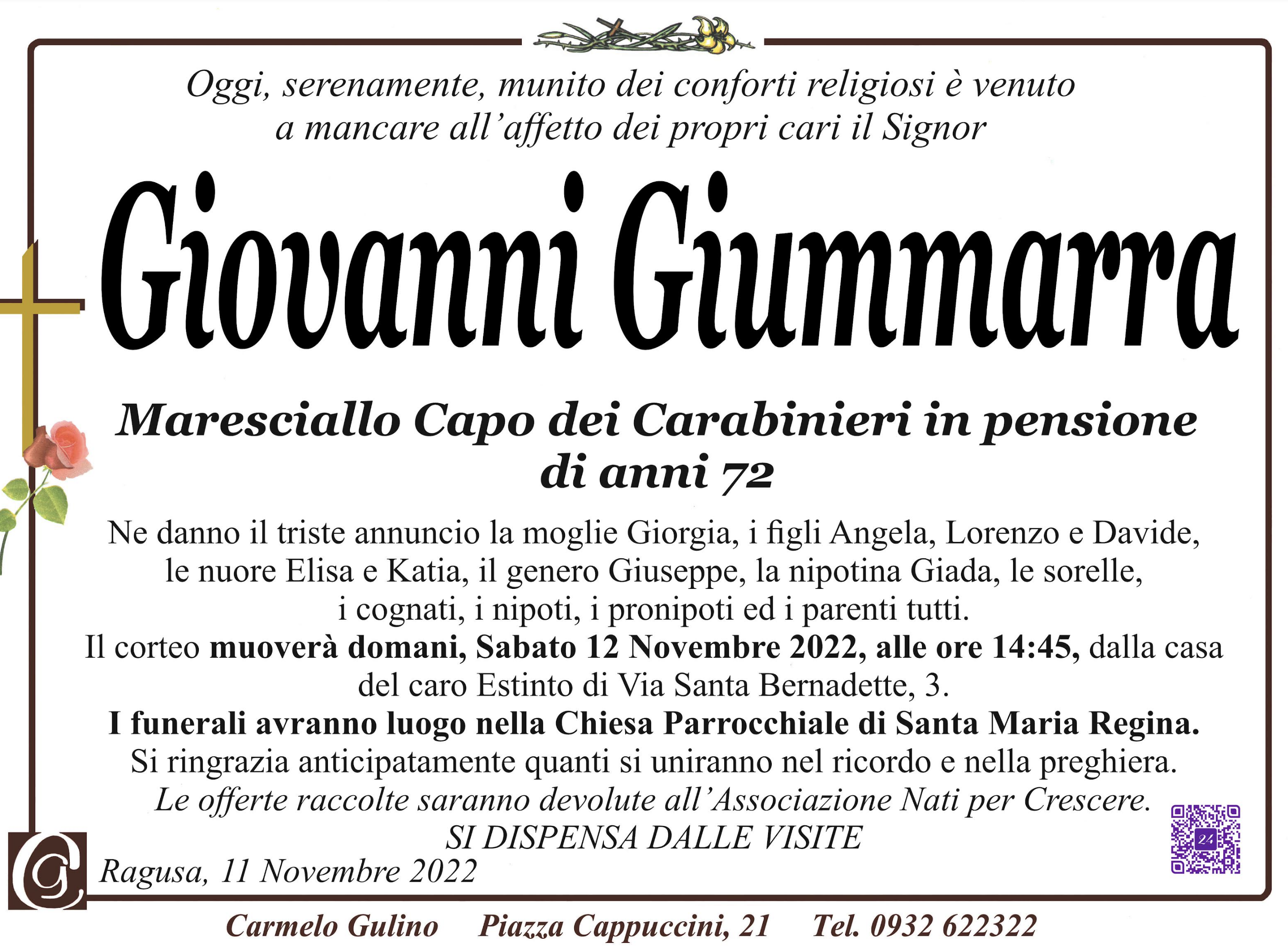Necrologi: Giovanni Giummarra