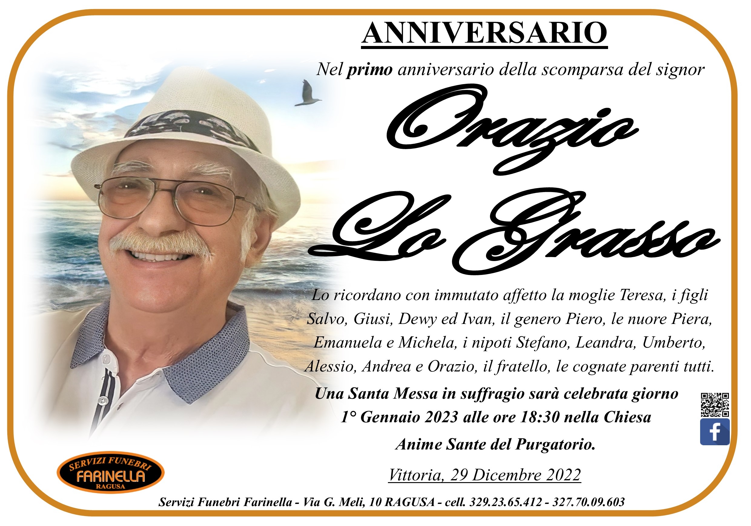 Anniversario: Orazio Lo Grasso