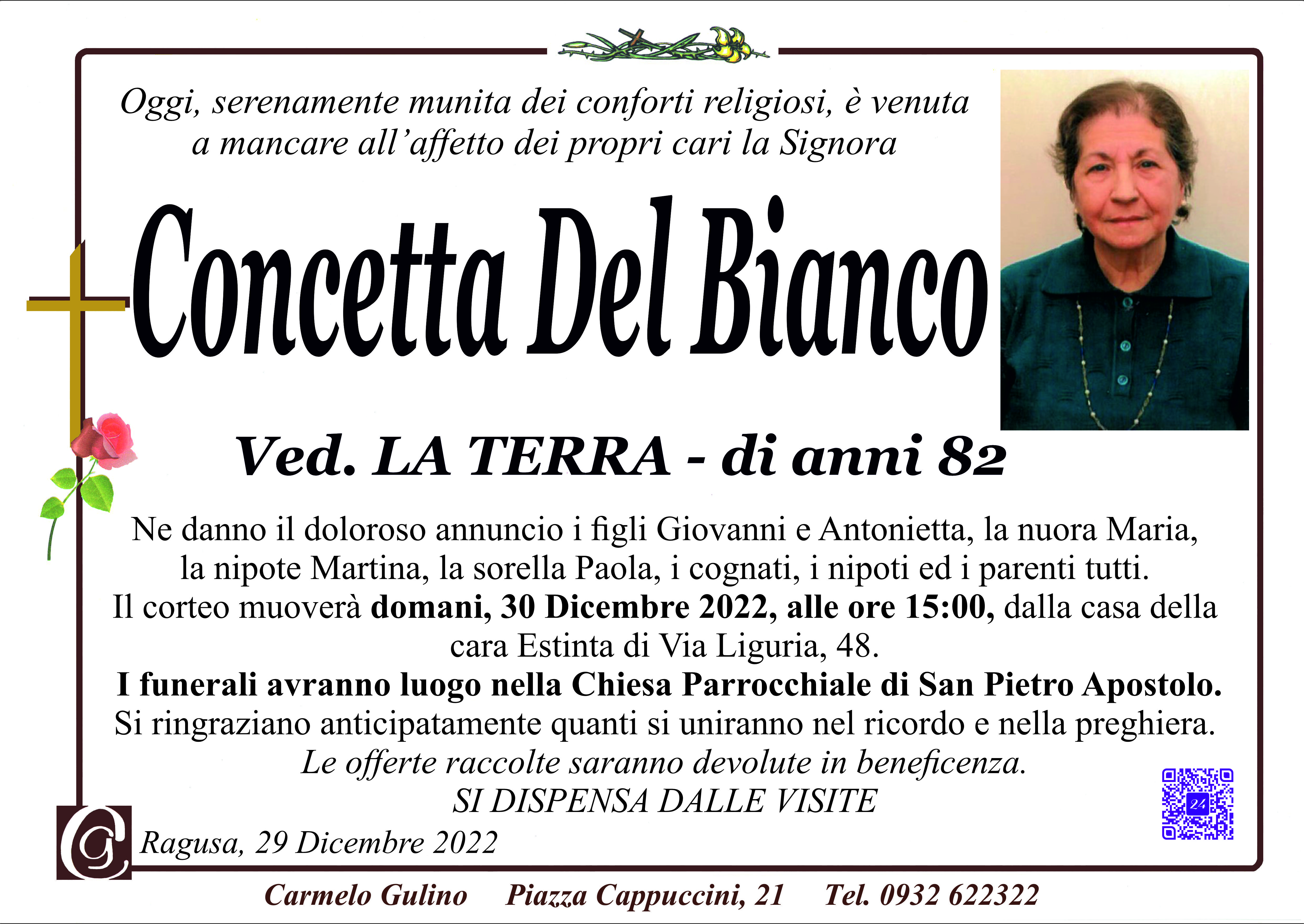 Necrologi: Concetta Del Bianco