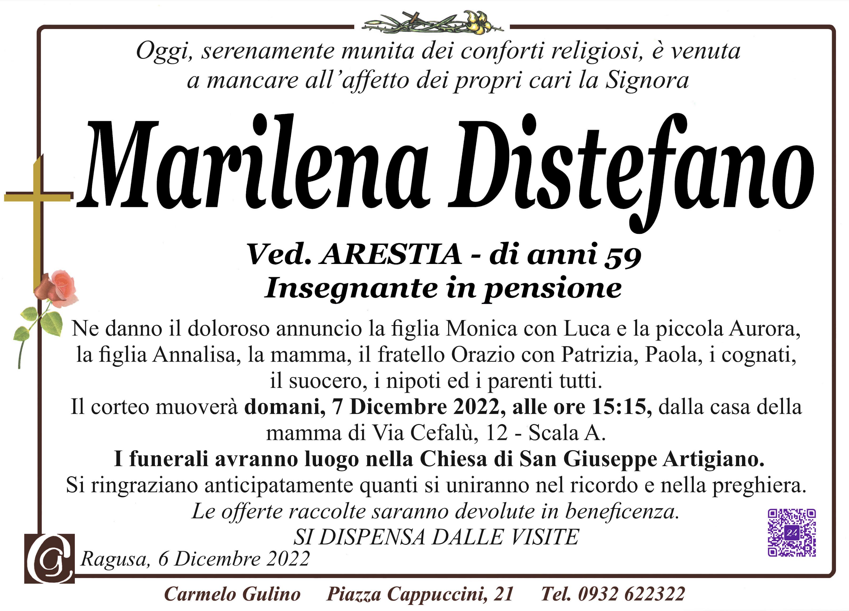 Necrologi: Marilena Distefano