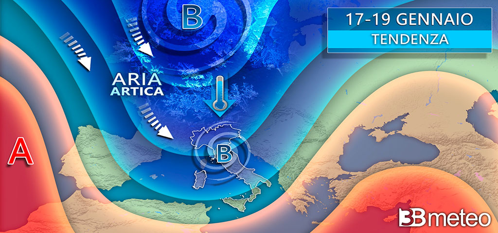Dalla prossima settimana anche in Sicilia arriva l’inverno: piogge, grandine, vento e anche neve a bassa quota