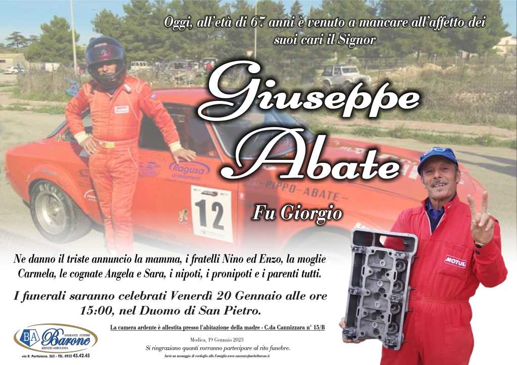 Necrologi Giuseppe Abate Ragusa Oggi