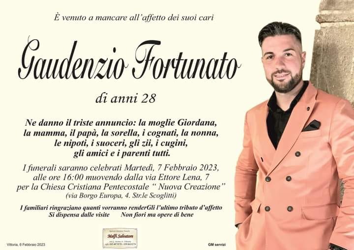 Necrologi: Gaudenzio Fortunato