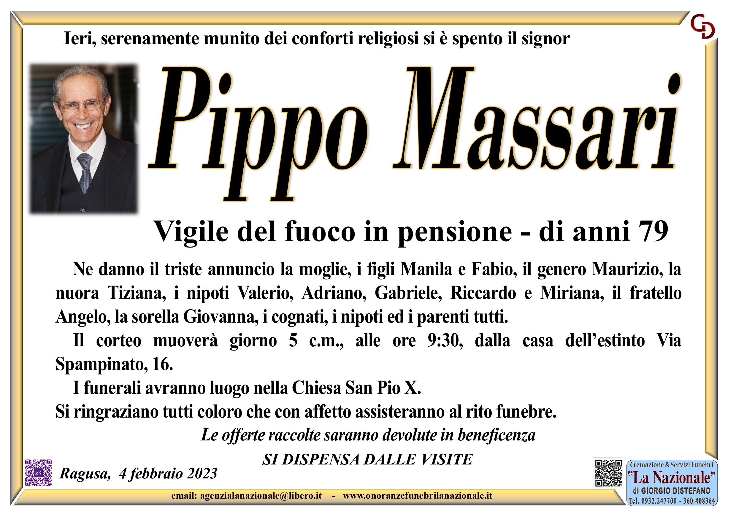 Necrologi: Pippo Massari