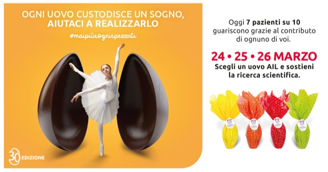 Tornano le Uova di Pasqua Ail. Ecco dove trovarle e contribuire alla lotta contro il cancro