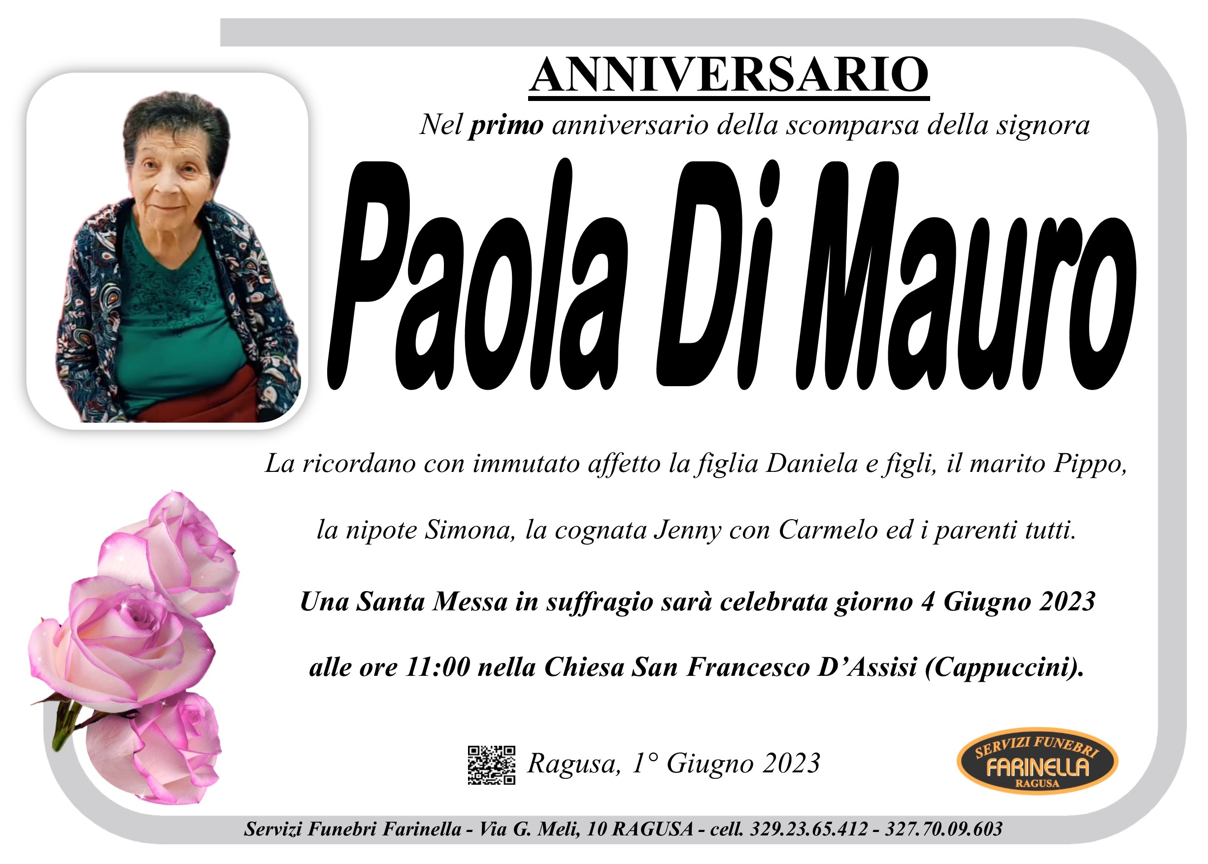 Necrologi: anniversario Paola Di Mauro