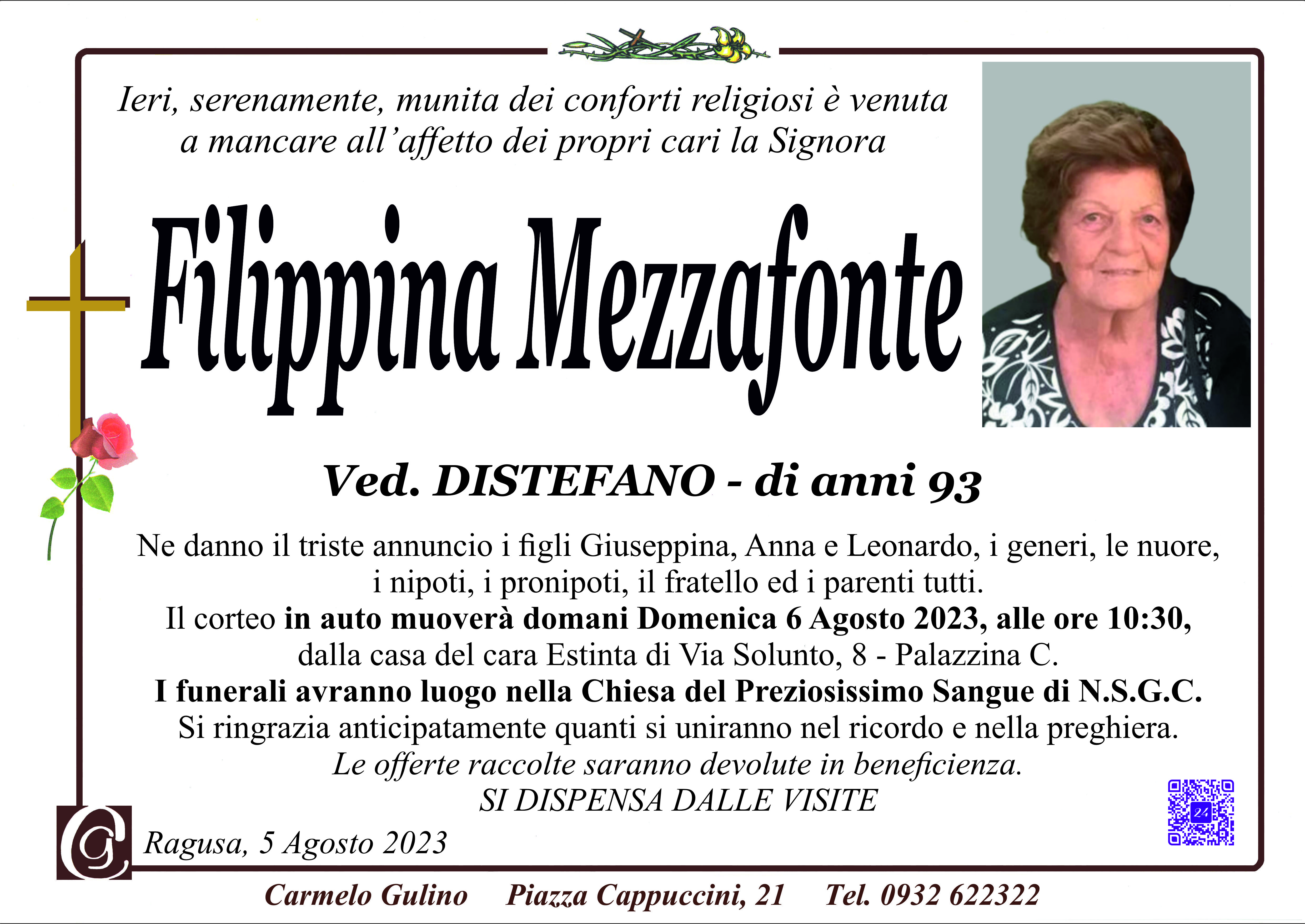 Necrologi: Filippina Mezzofonte