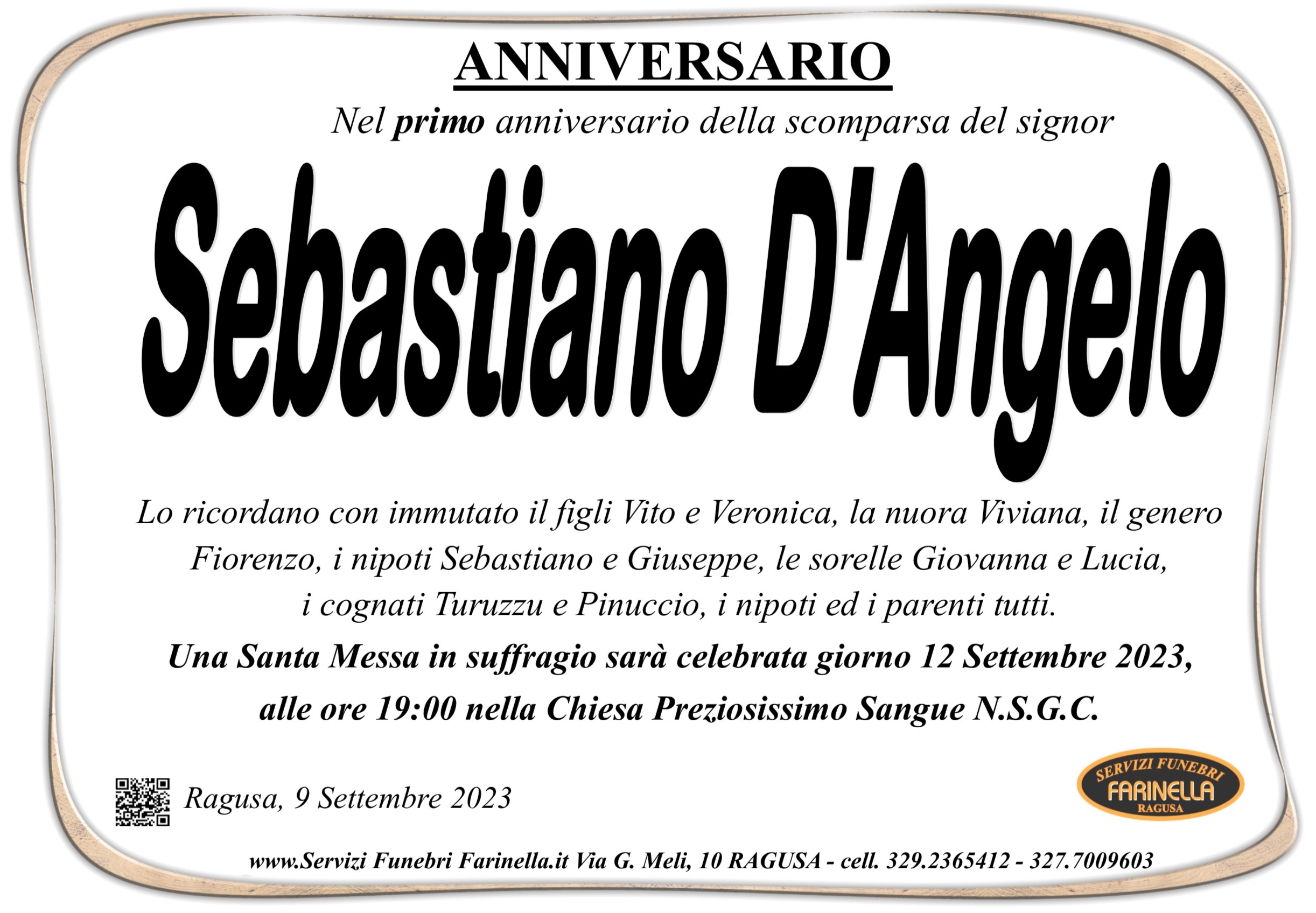 Anniversario: Sebastiano D’Angelo