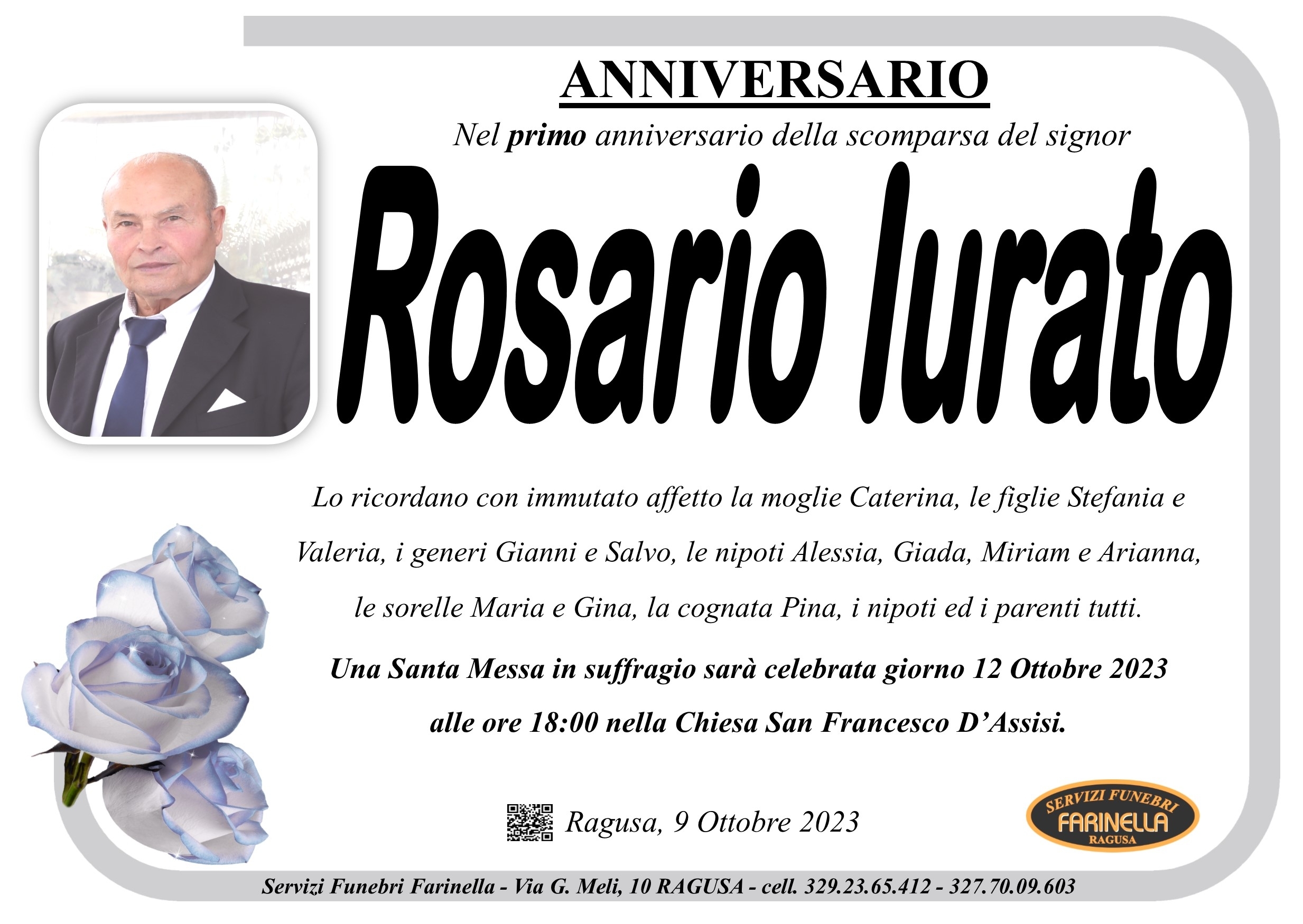 Anniversario: Rosario Iurato