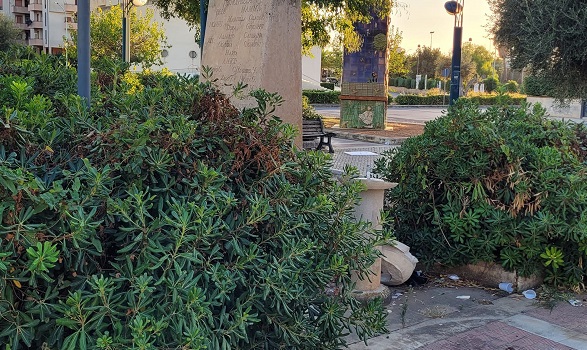 Vandalizzata a Comiso la piazzetta della scuola d’arte