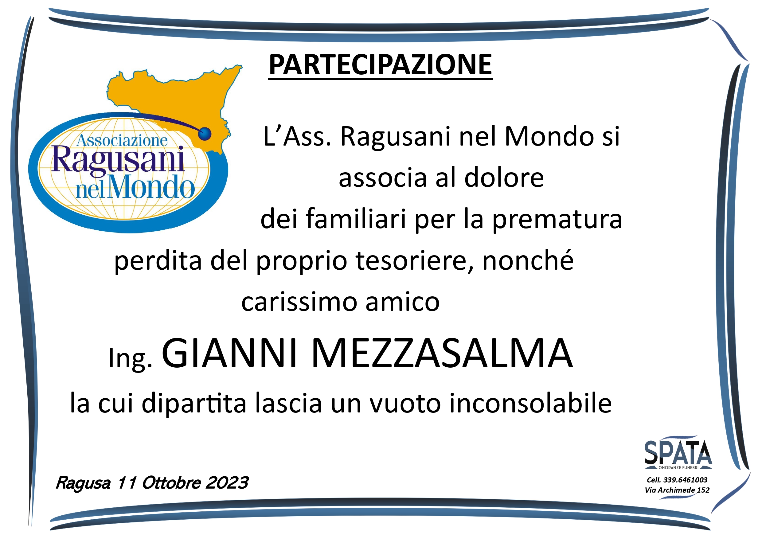 Necrologi: partecipazione