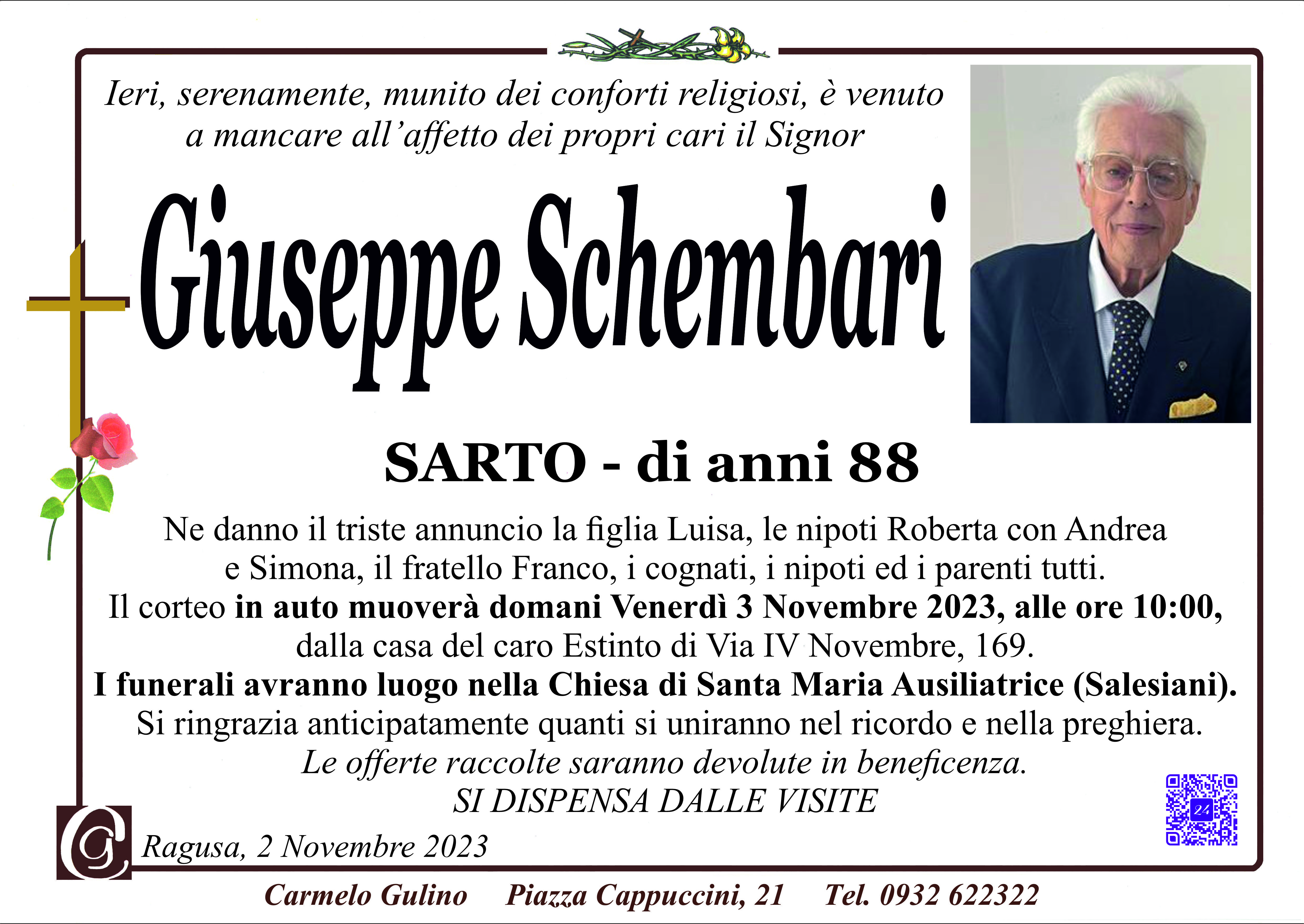 Necrologi: Giuseppe Schembari