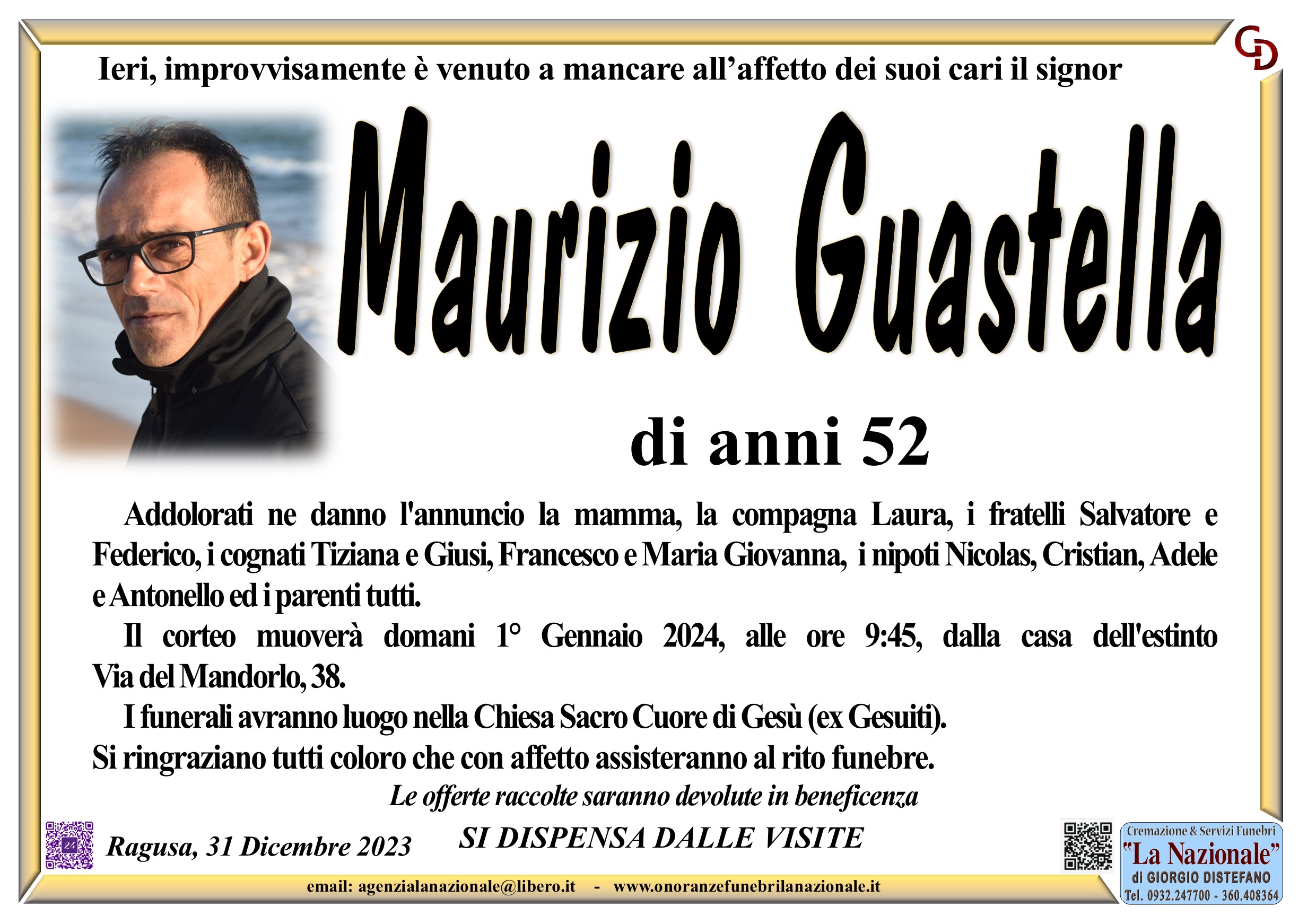 Necrologi: Maurizio Guastella