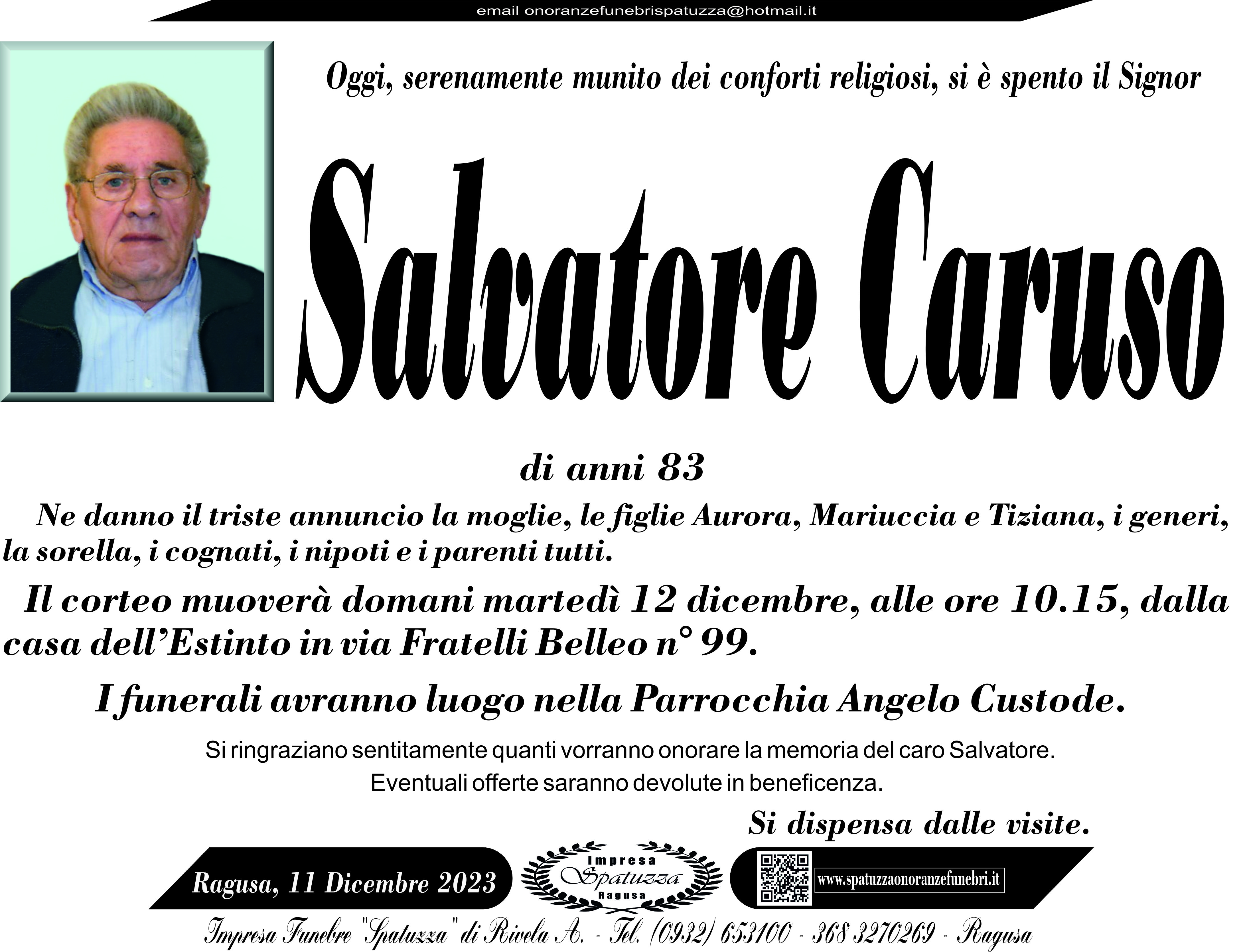 Necrologi: Salvatore Caruso