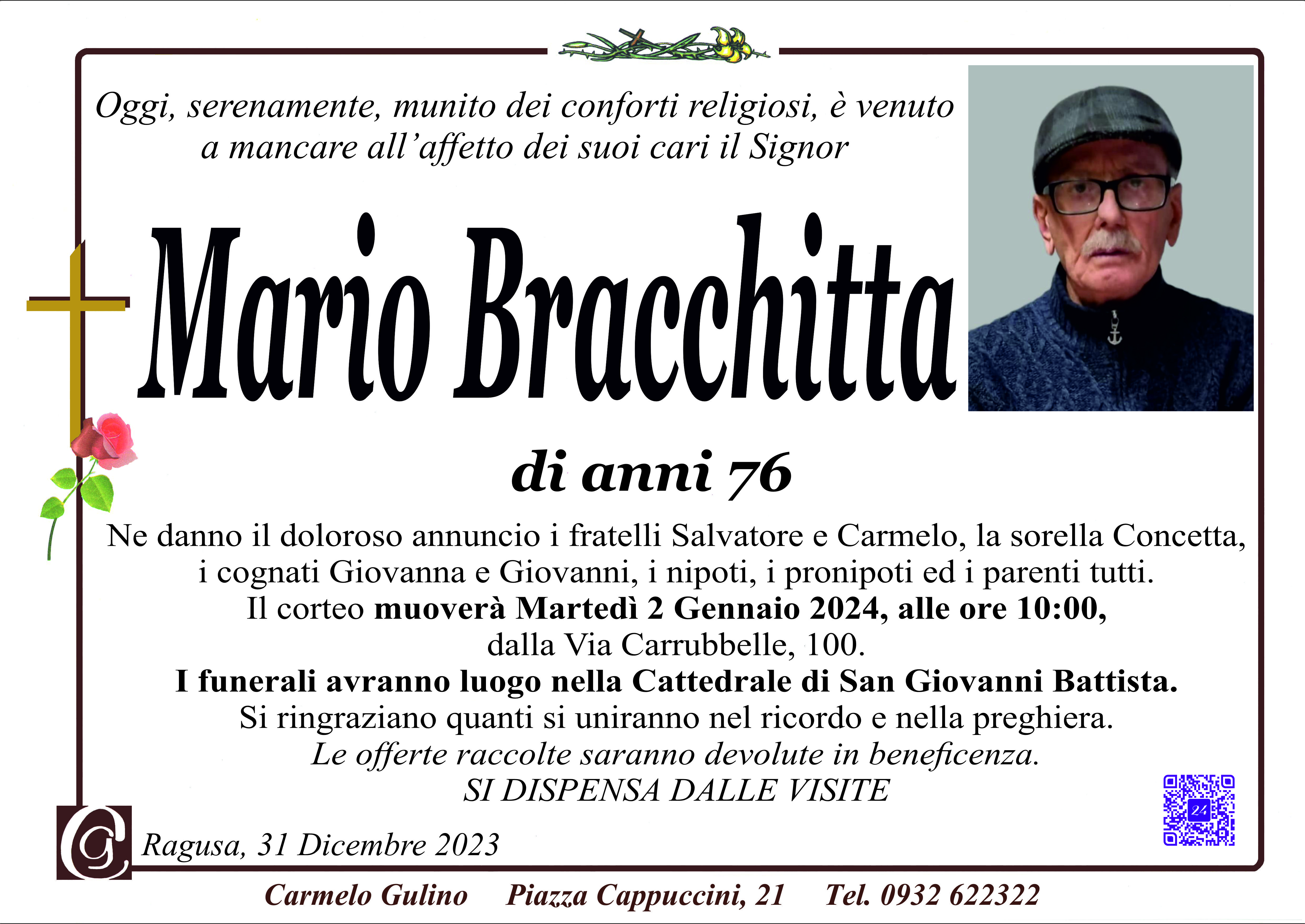 Necrologi: Mario Bracchitta
