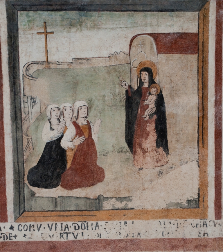 Gli affreschi bizantini in laboratorio per il restauro prima di essere ricollocati nell’oratorio dell’ex Convento della Croce a Scicli
