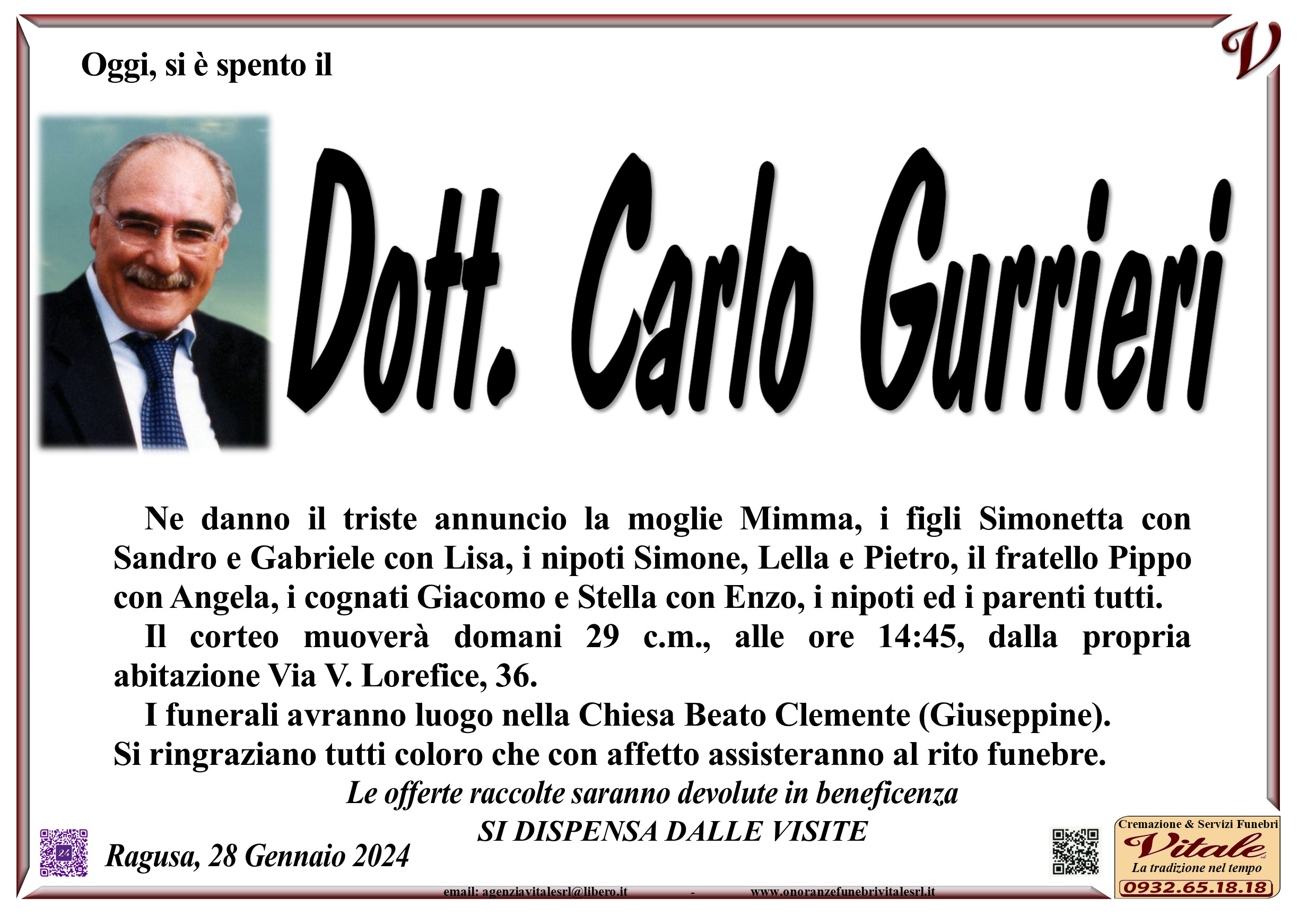 Necrologi: Carlo Gurrieri