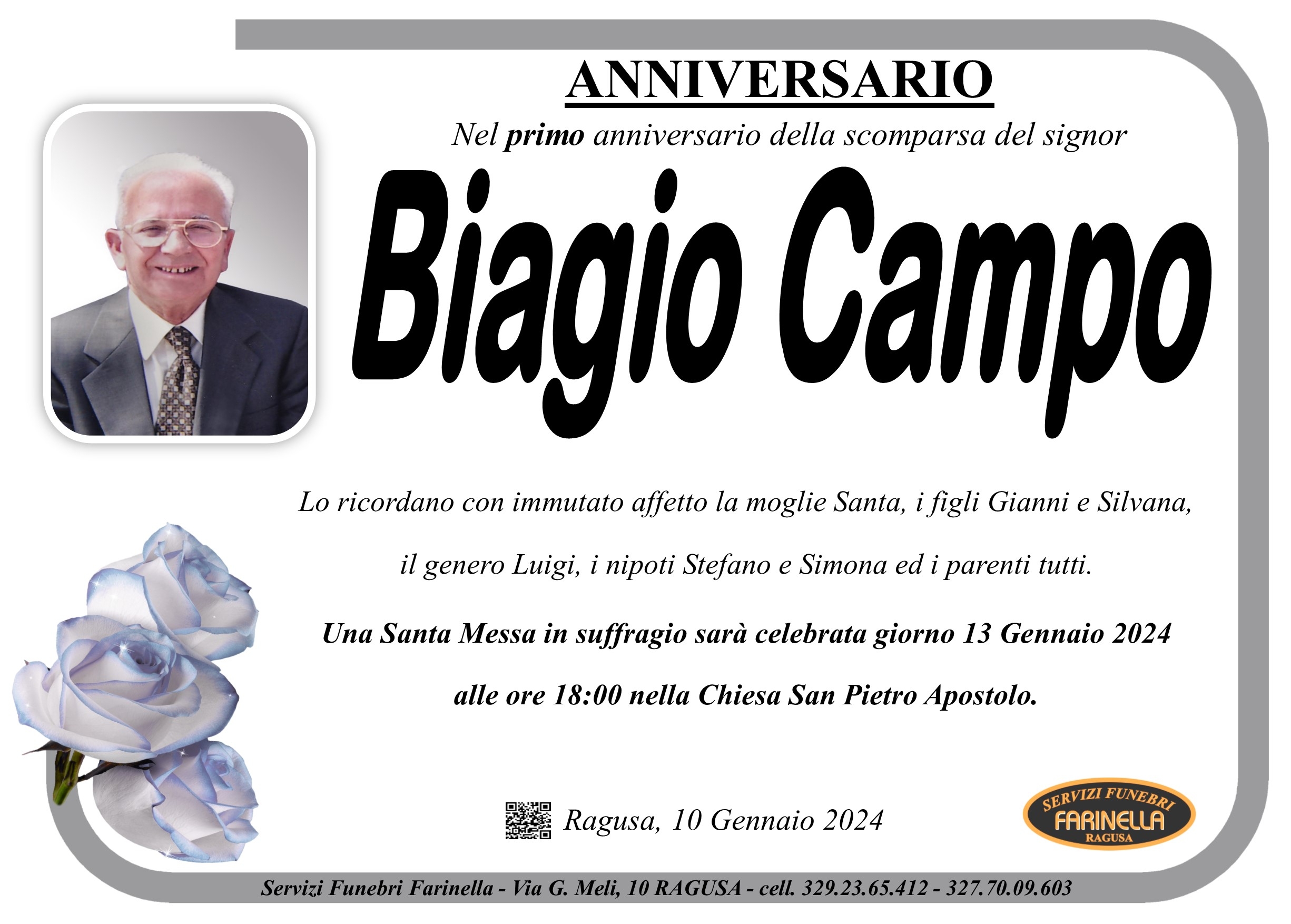 Anniversario Biagio Campo