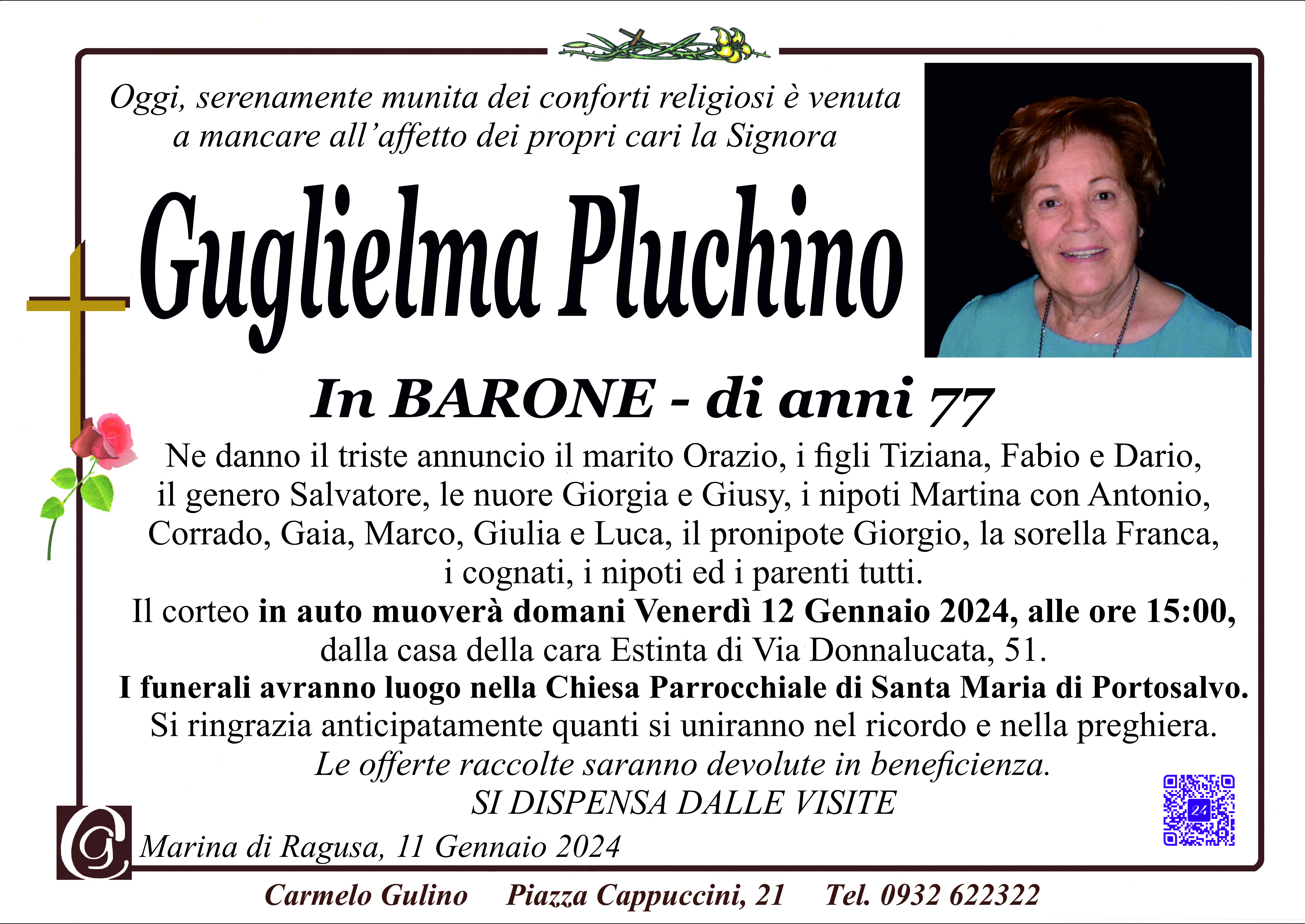 Necrologi: Guglielma Pluchino