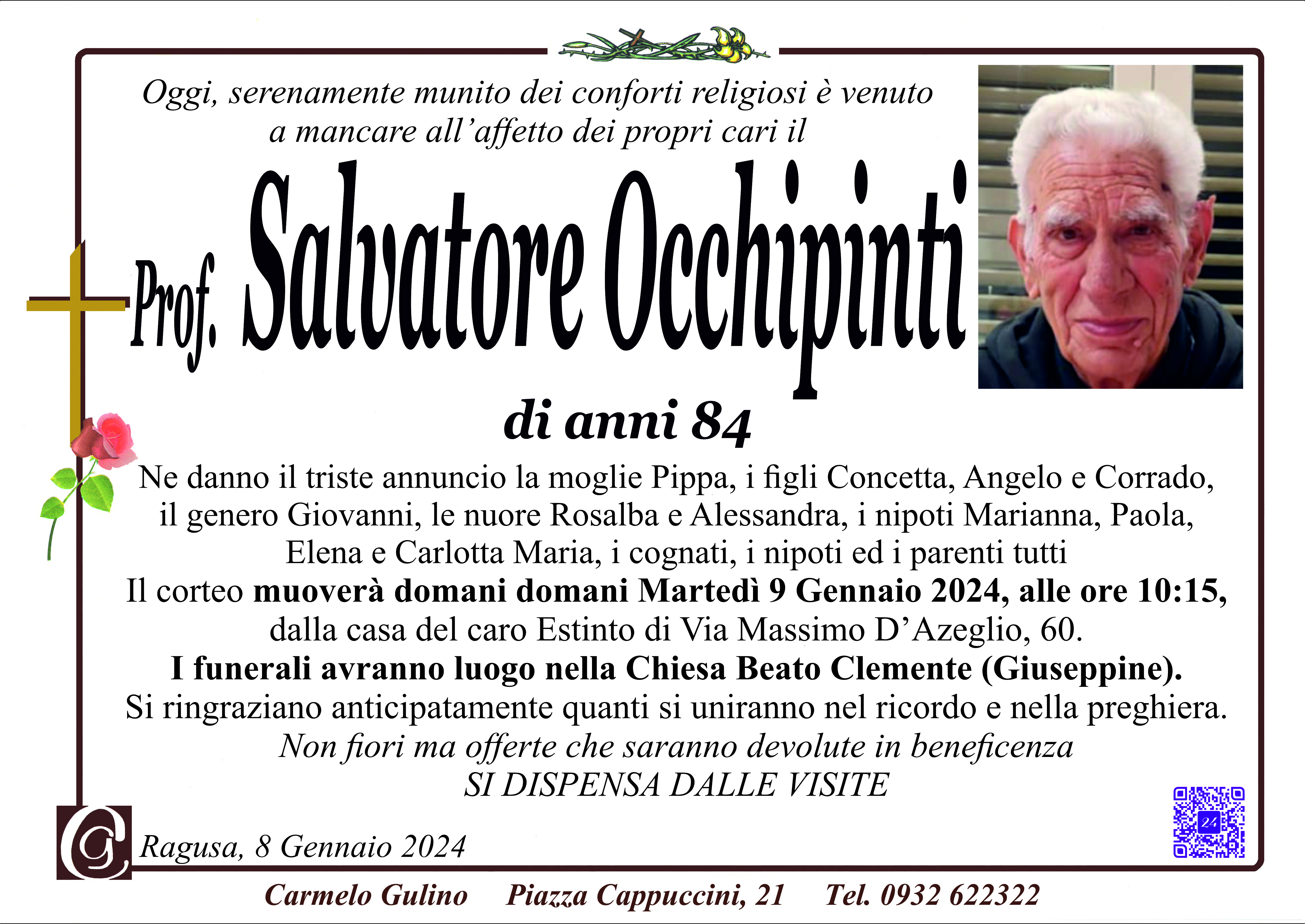 Necrologi: Salvatore Occhipinti