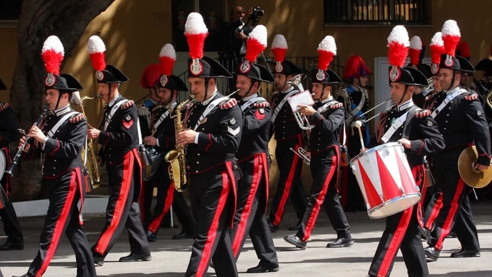 La Fanfara del 12° Battaglione carabinieri Sicilia alla cerimonia dell’intitolazione della caserma di Donnalucata all’appuntato Vincenzo Garofalo