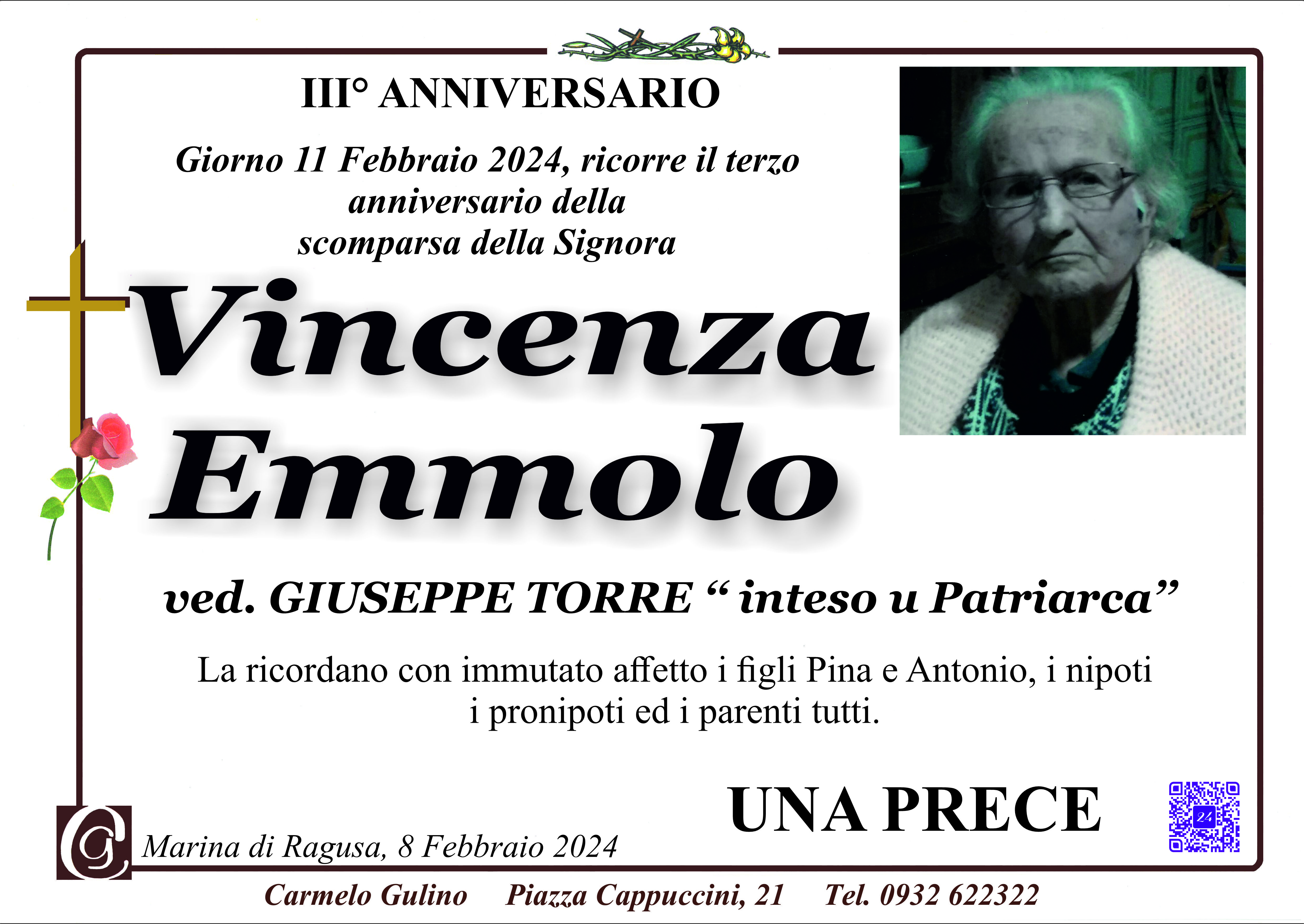 Anniversario: Vincenza Emmolo