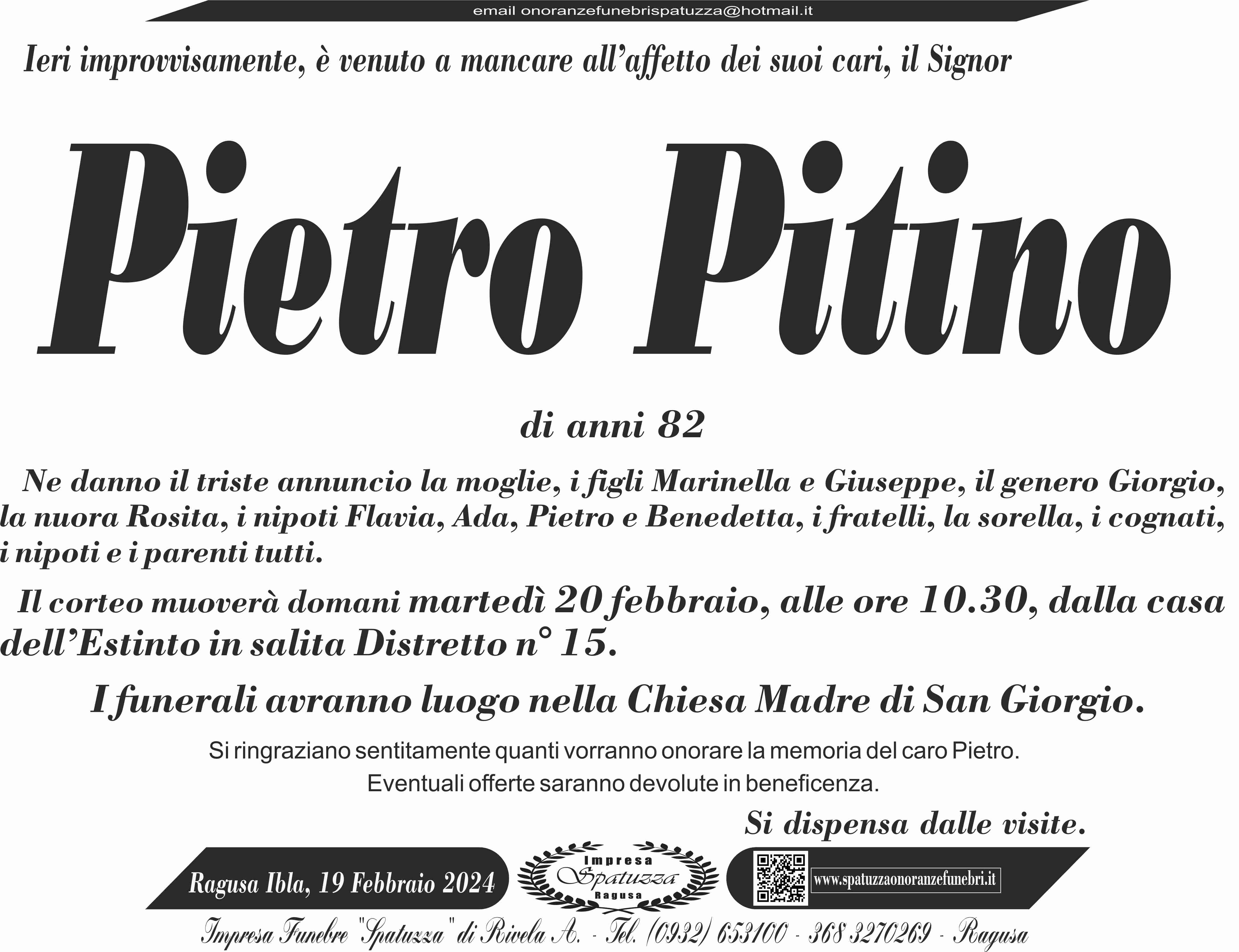 Necrologi: Pietro Pitino