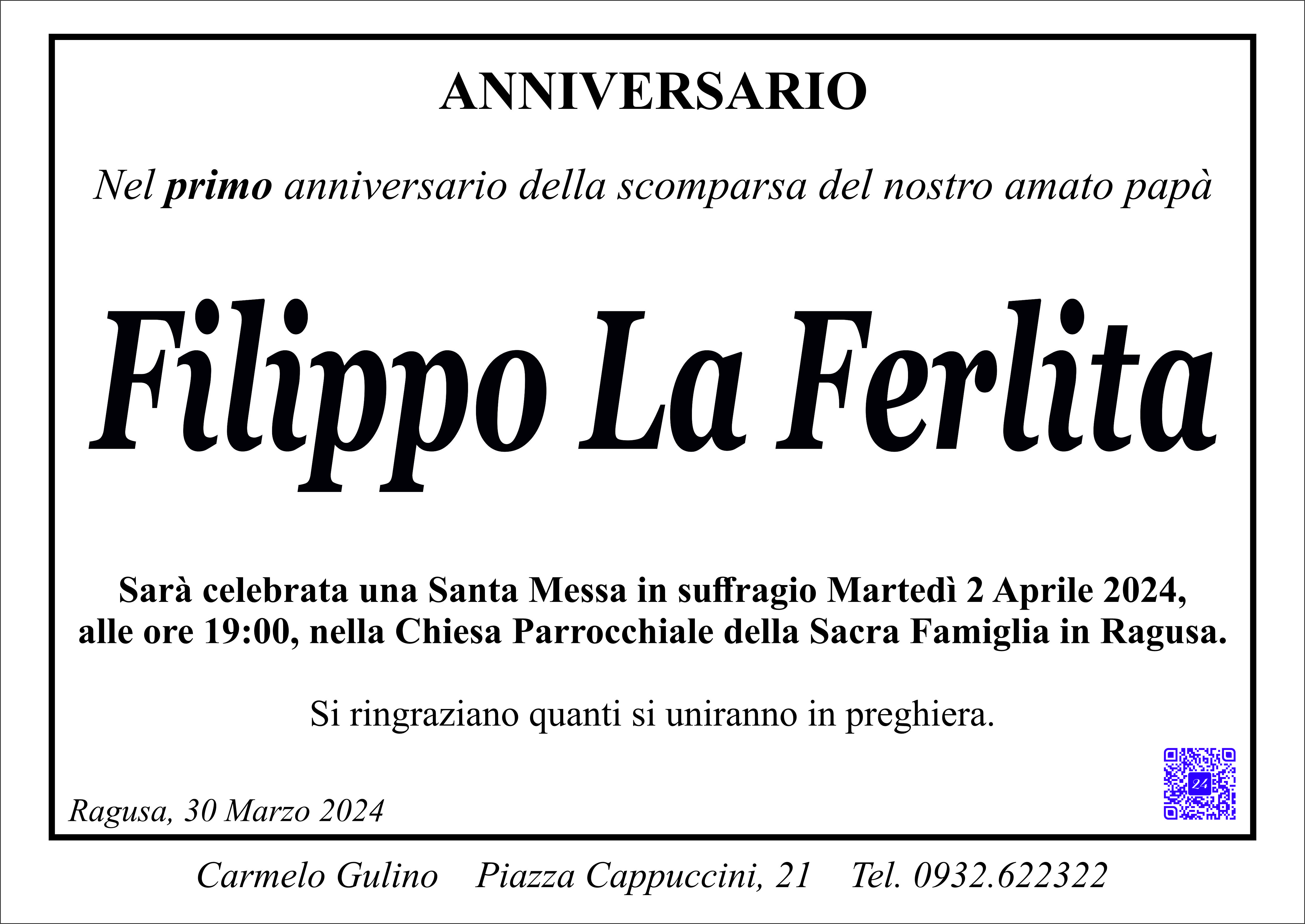 Anniversario: Filippo La Ferlita