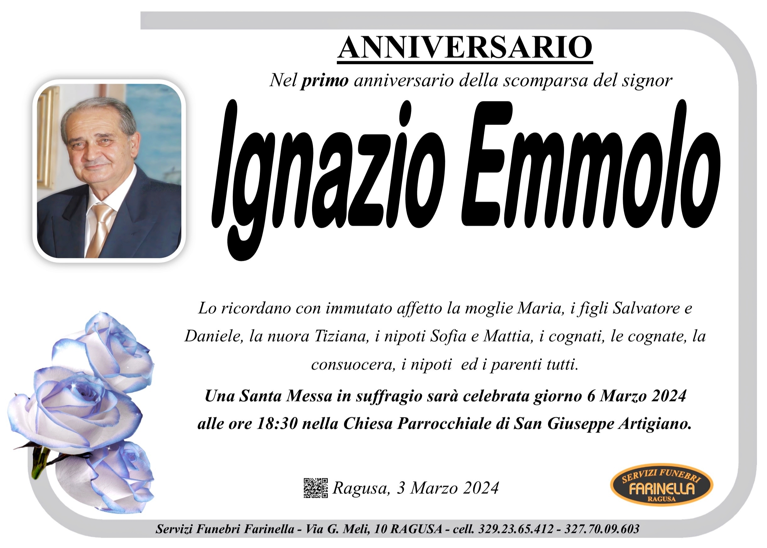 Anniversario Ignazio Emmolo