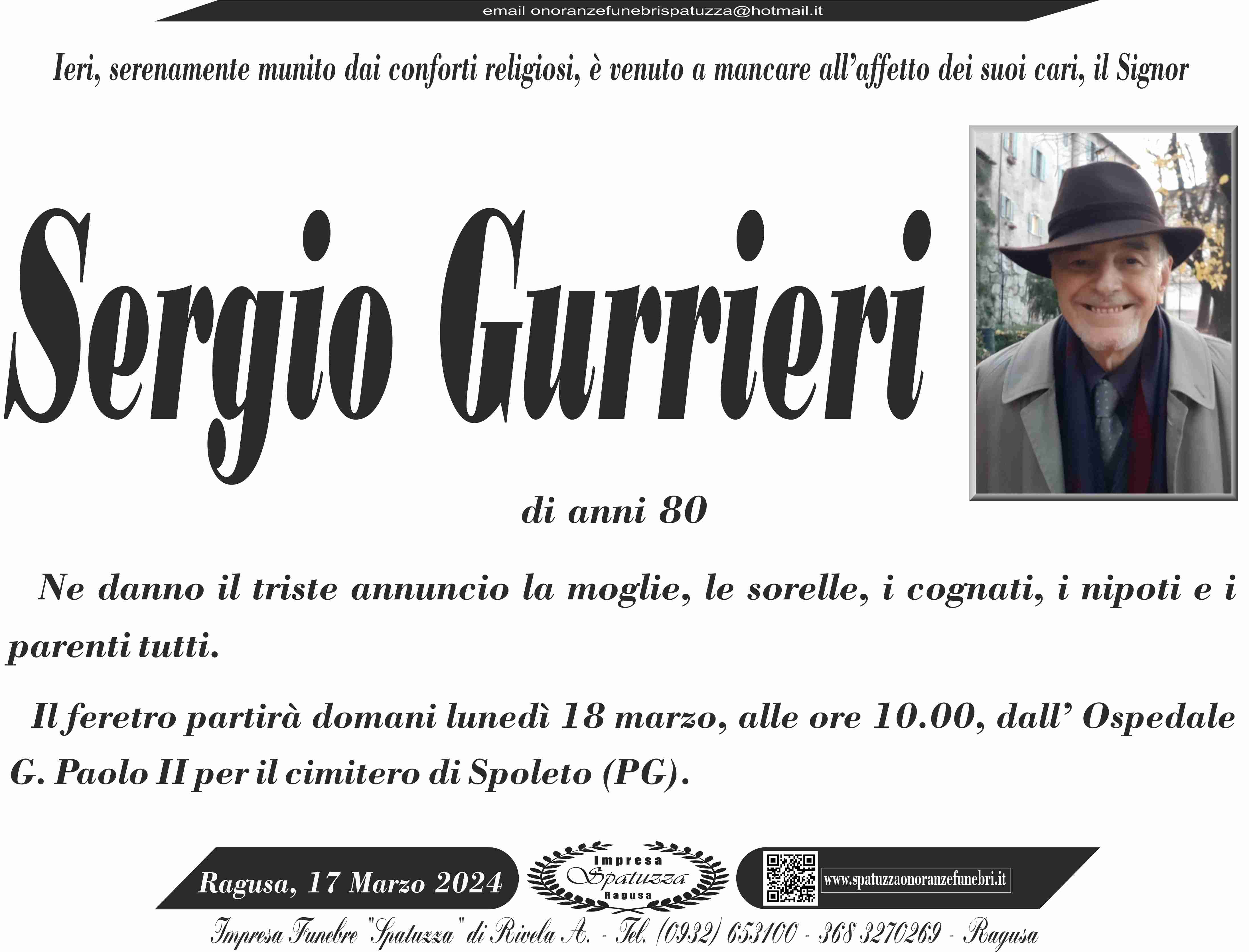 Necrologi: Sergio Gurrieri