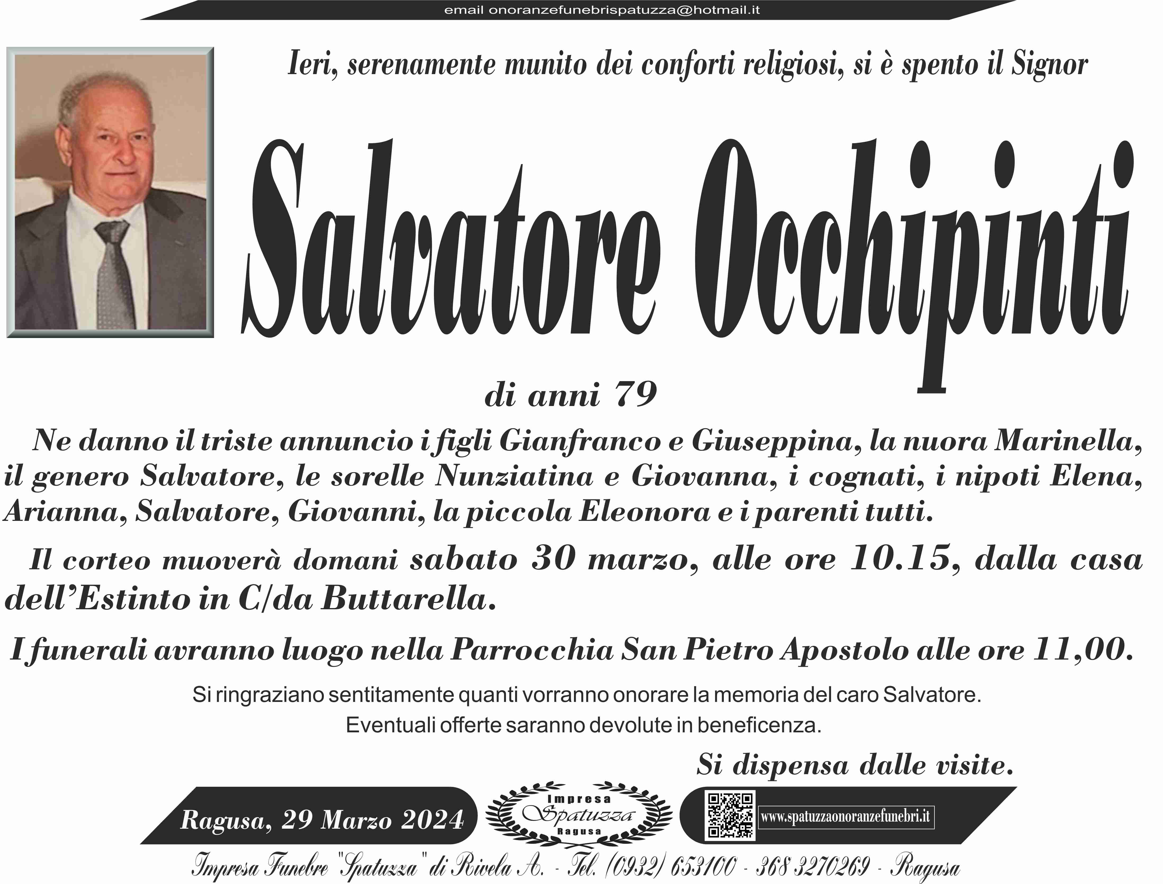 Necrologi: Salvatore Occhipinti