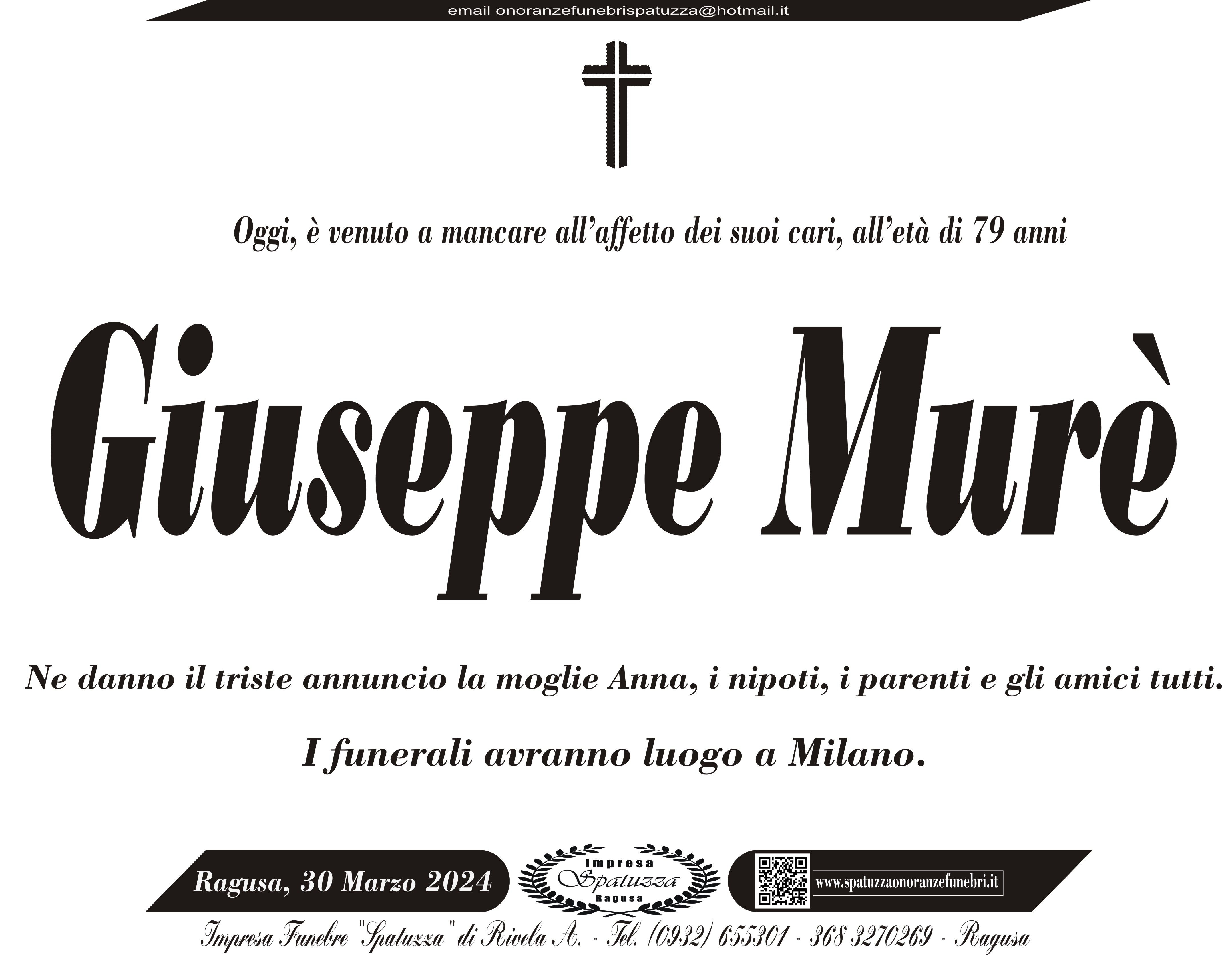 Necrologi: Giuseppe Murè