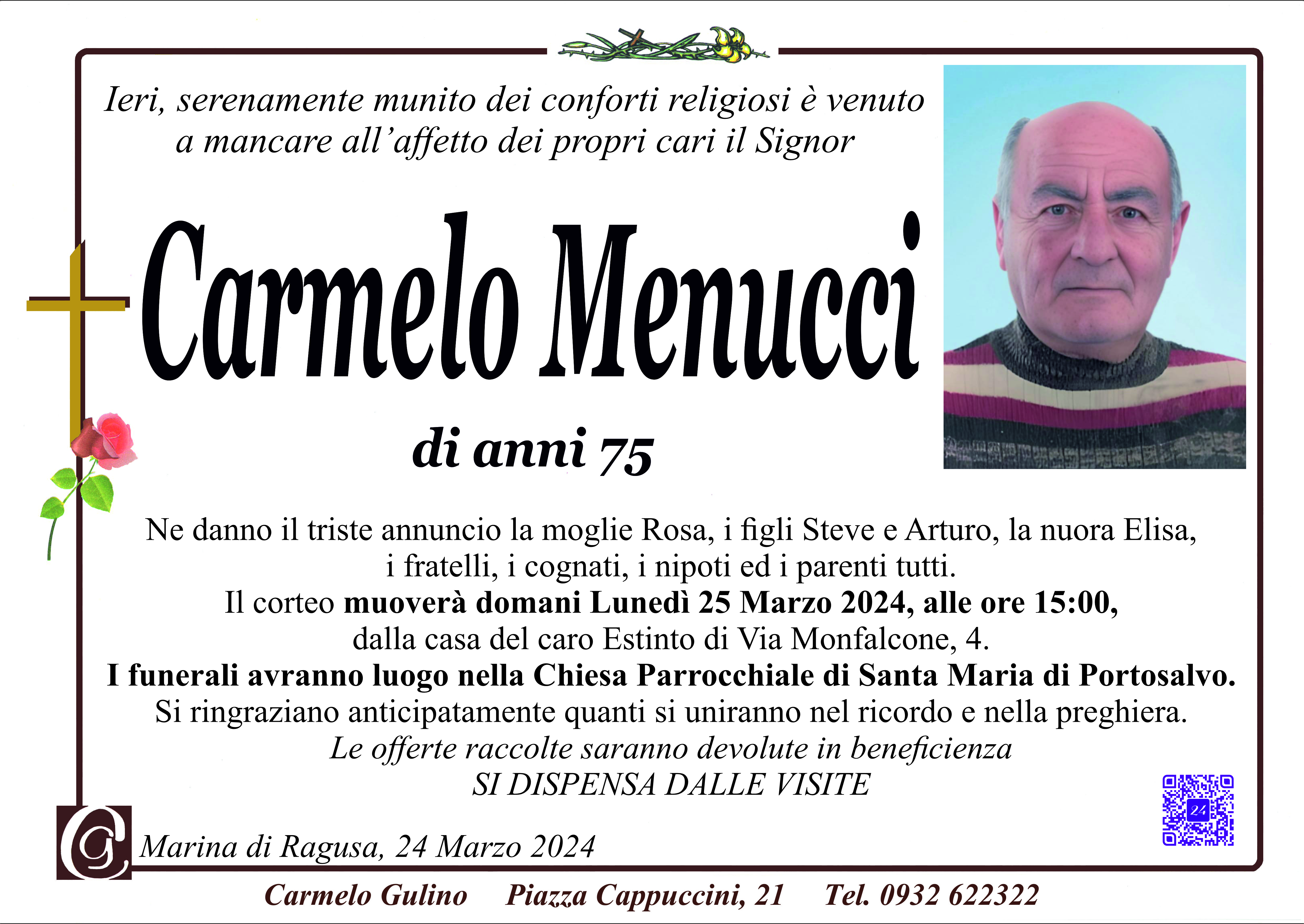 Necrologi: Carmelo Menucci