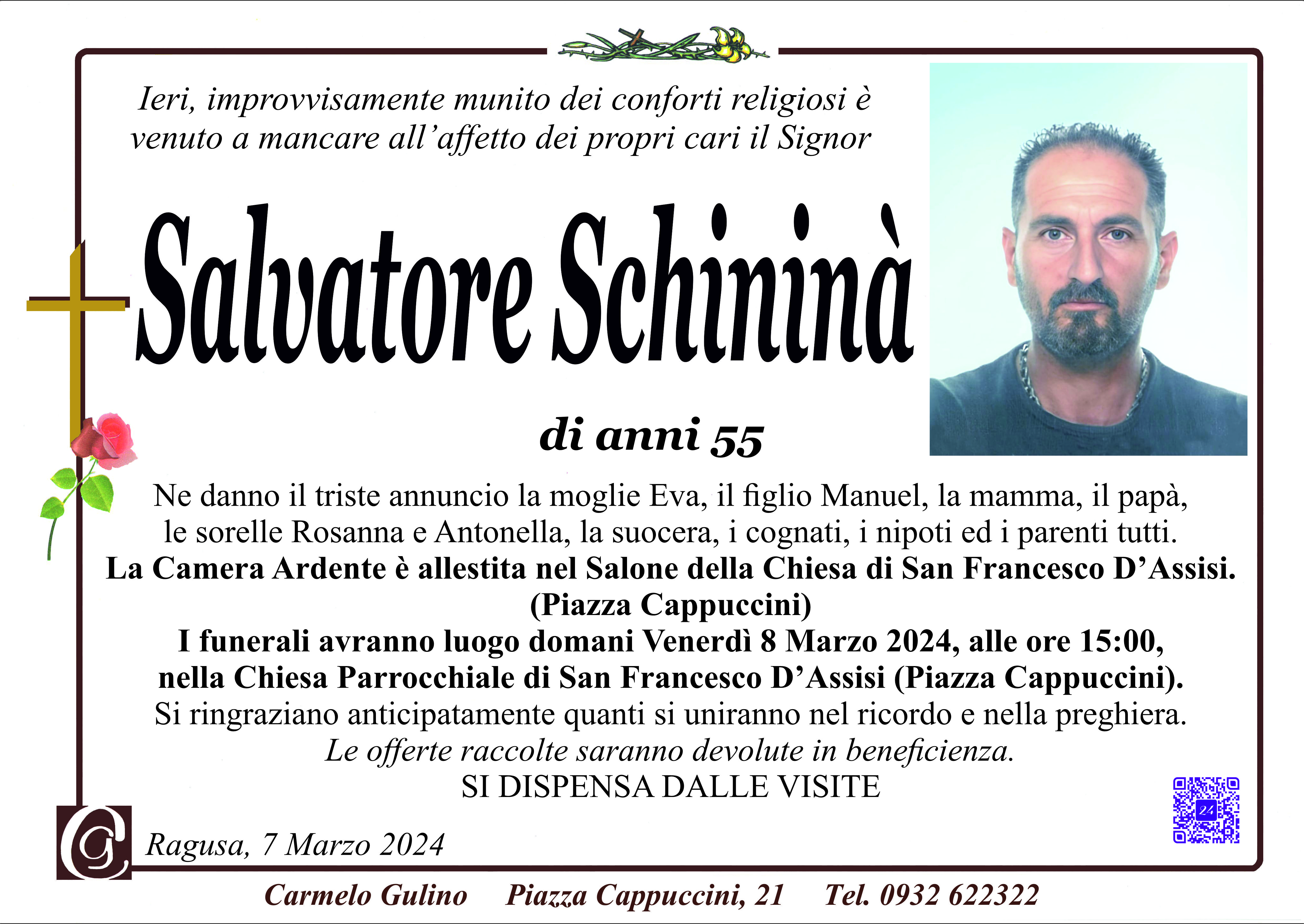 Necrologi: Salvatore Schininà
