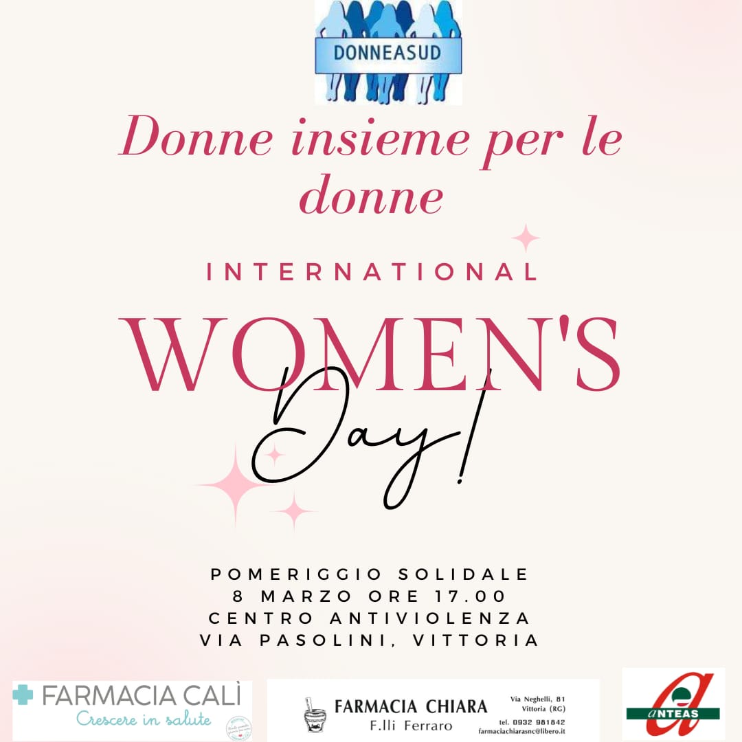 L’8 marzo di Donne a Sud sarà all’insegna della solidarietà