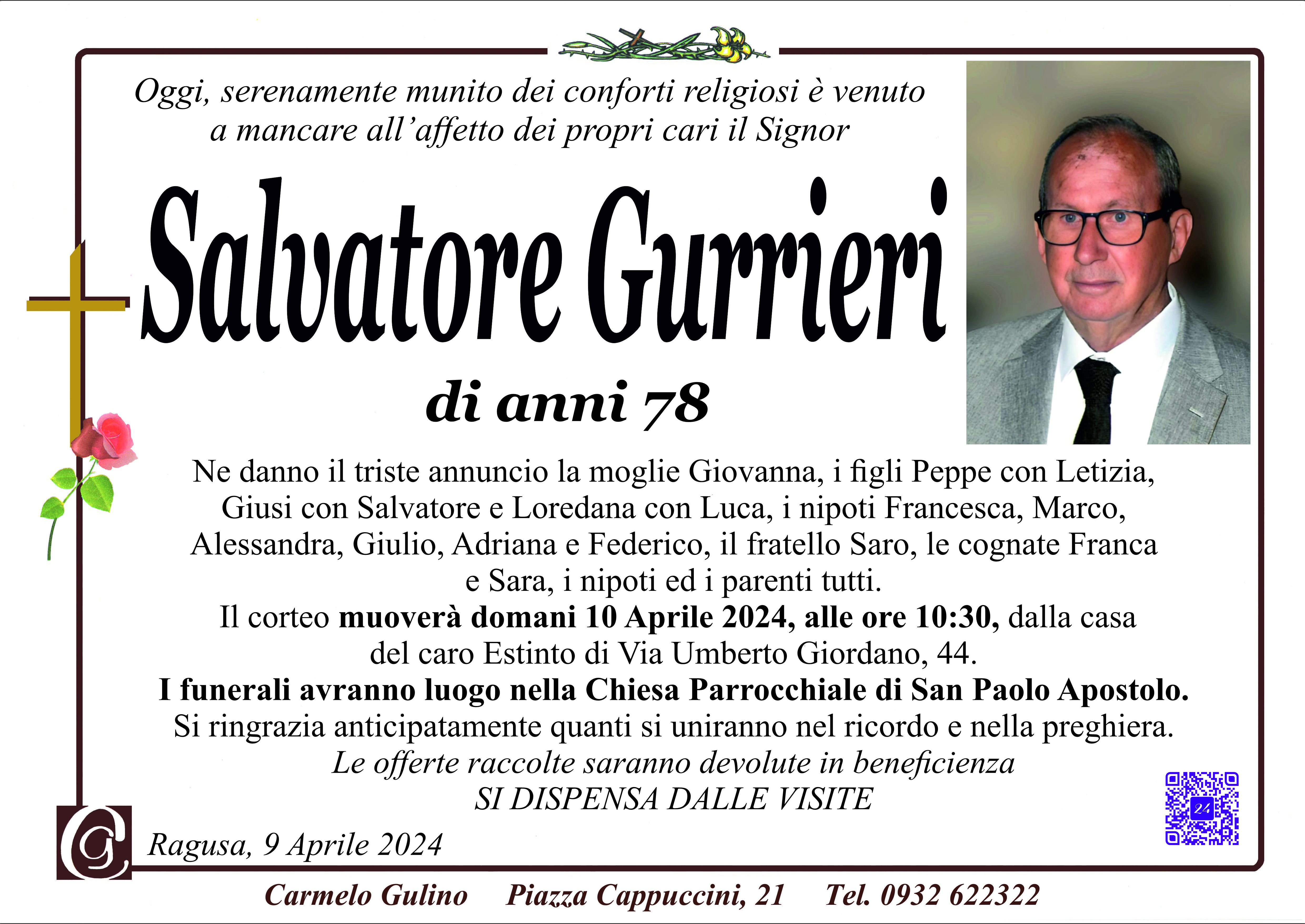 Necrologi: Salvatore Gurrieri