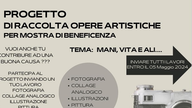 Santa Croce: mostra artistica di beneficenza “Mani vita e ali..”