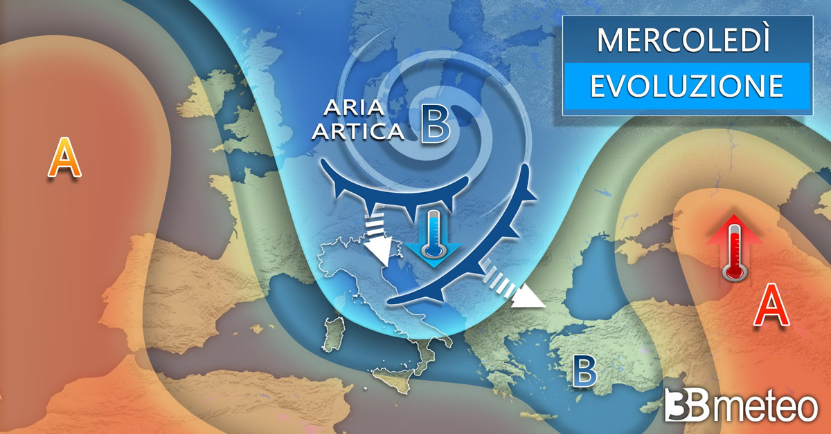 Meteo: cambia tutto la prossima settimana. Freddo tardivo con rovesci, temporali e neve in montagna