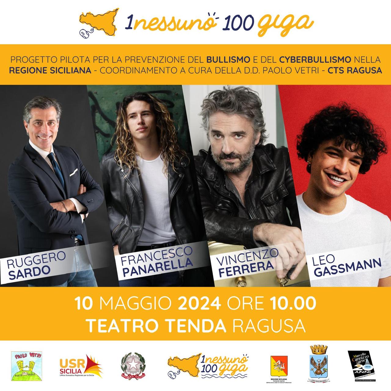 Ragusa: al Teatro Tenda un evento contro il bullismo e il cyberbullismo. Ci sarà anche Leo Gassman