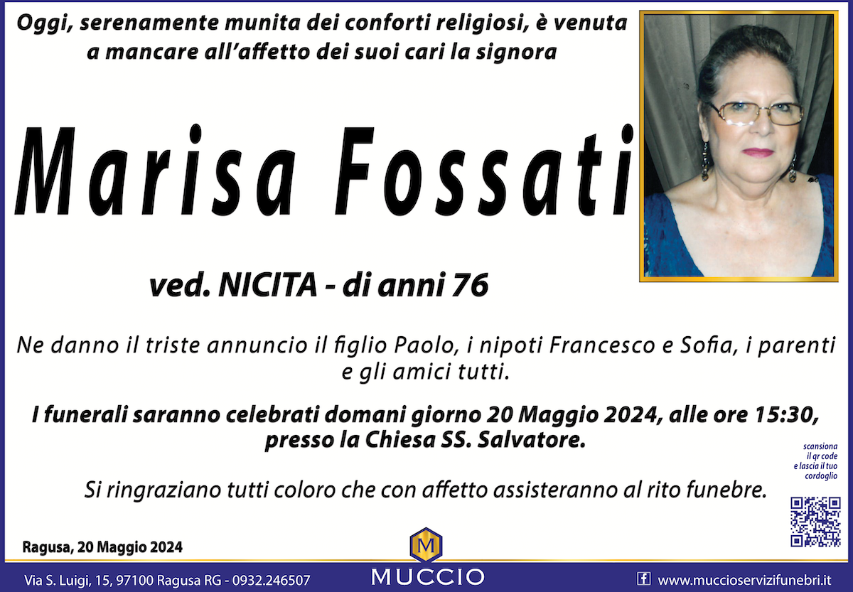 Necrologi: Maria Fossati