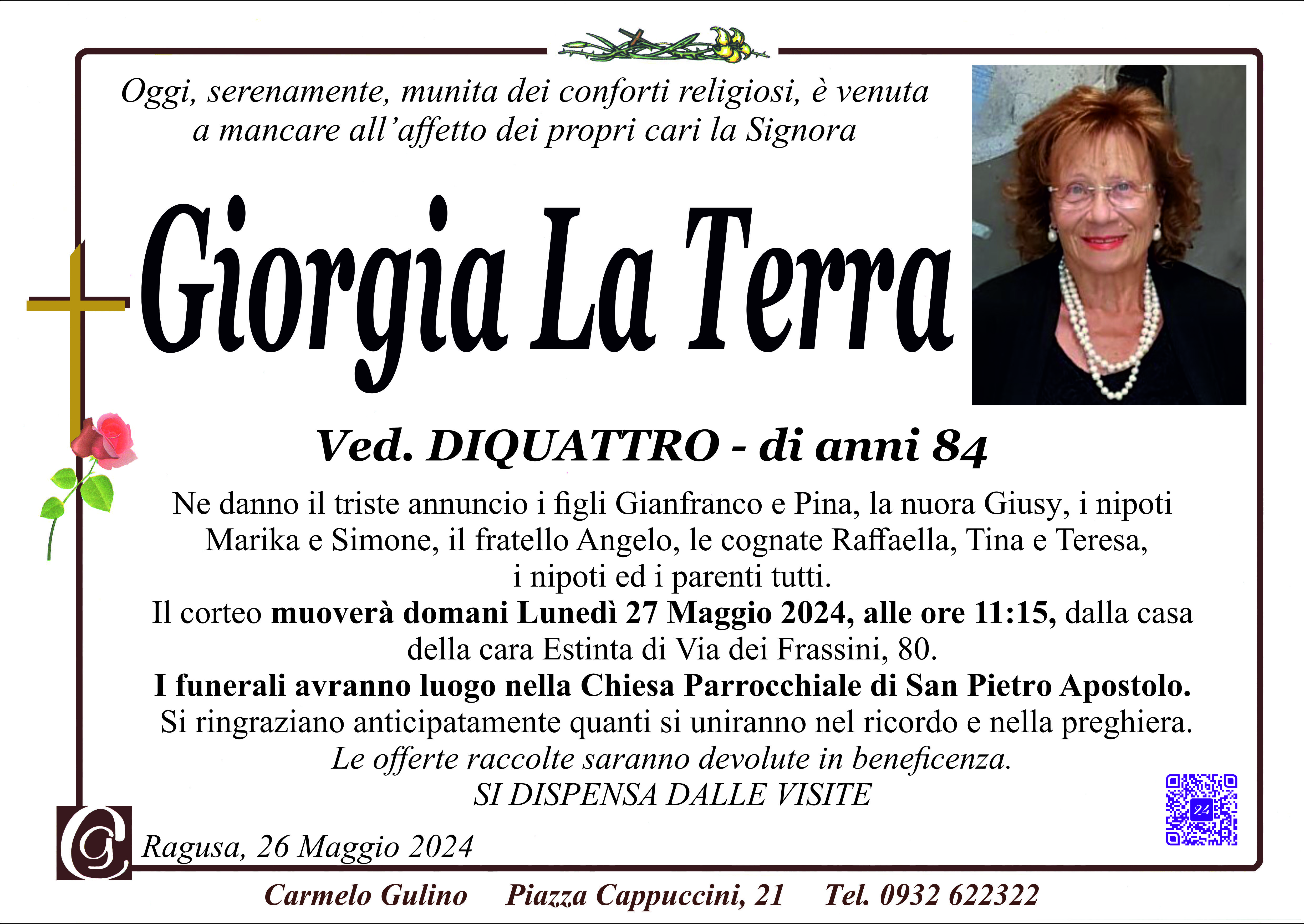Necrologi: Giorgia La Terra