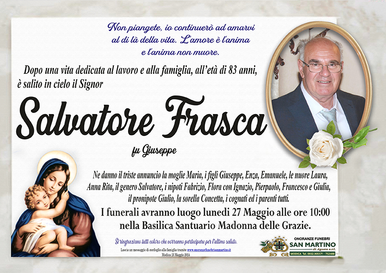 Necrologi Salvatore Frasca Ragusa Oggi