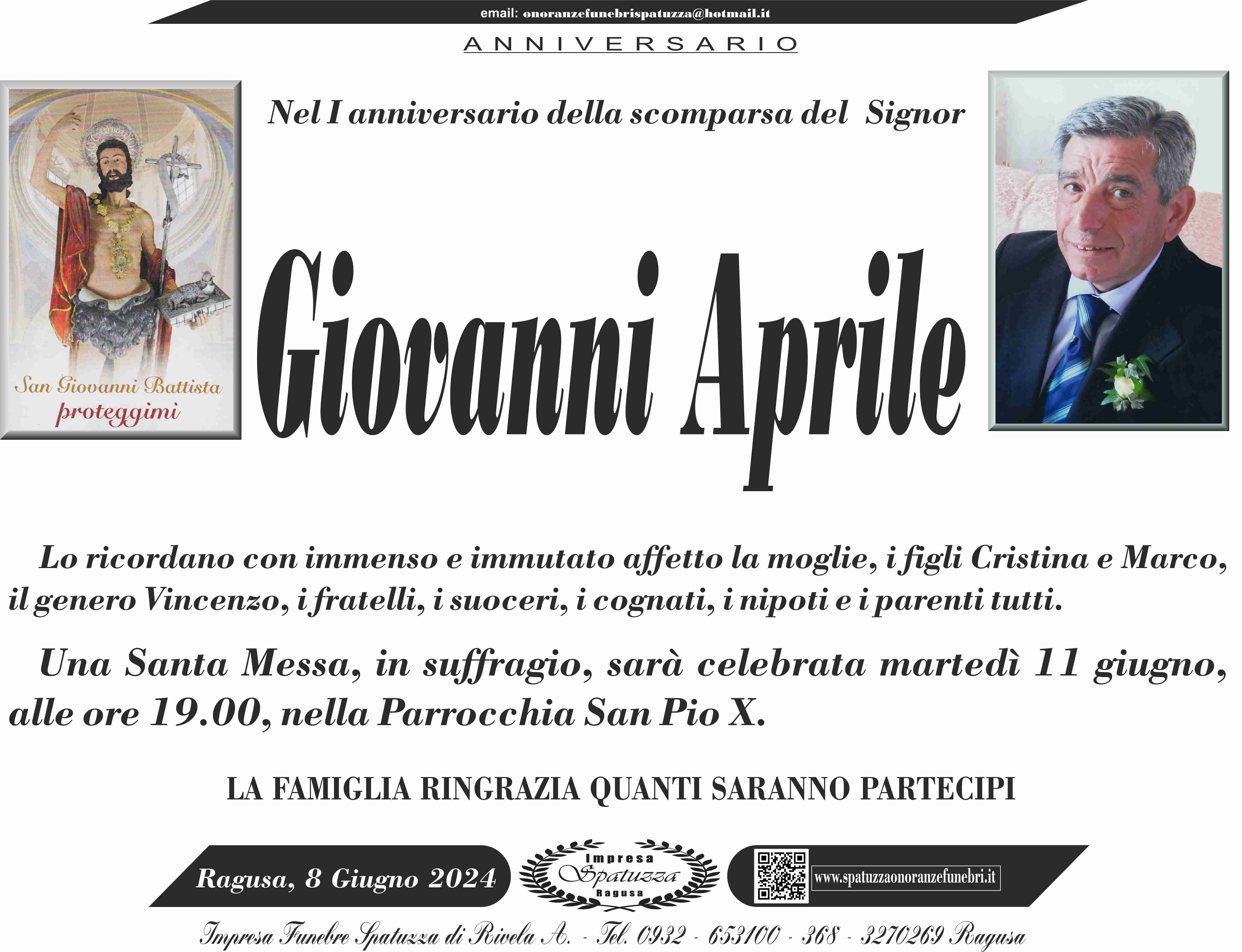 Anniversario: Giovanni Aprile