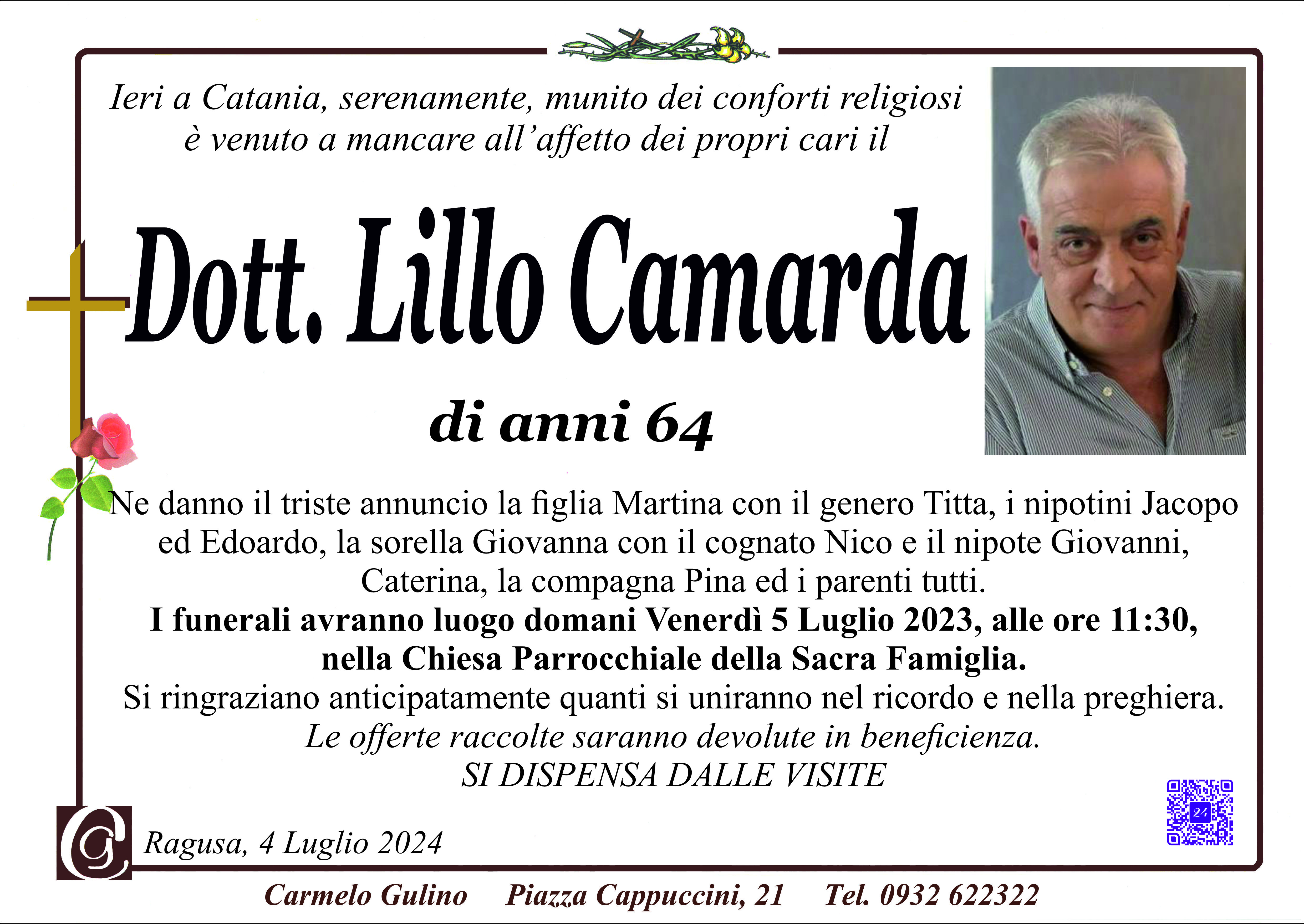 Necrologi: Lillo Camarda